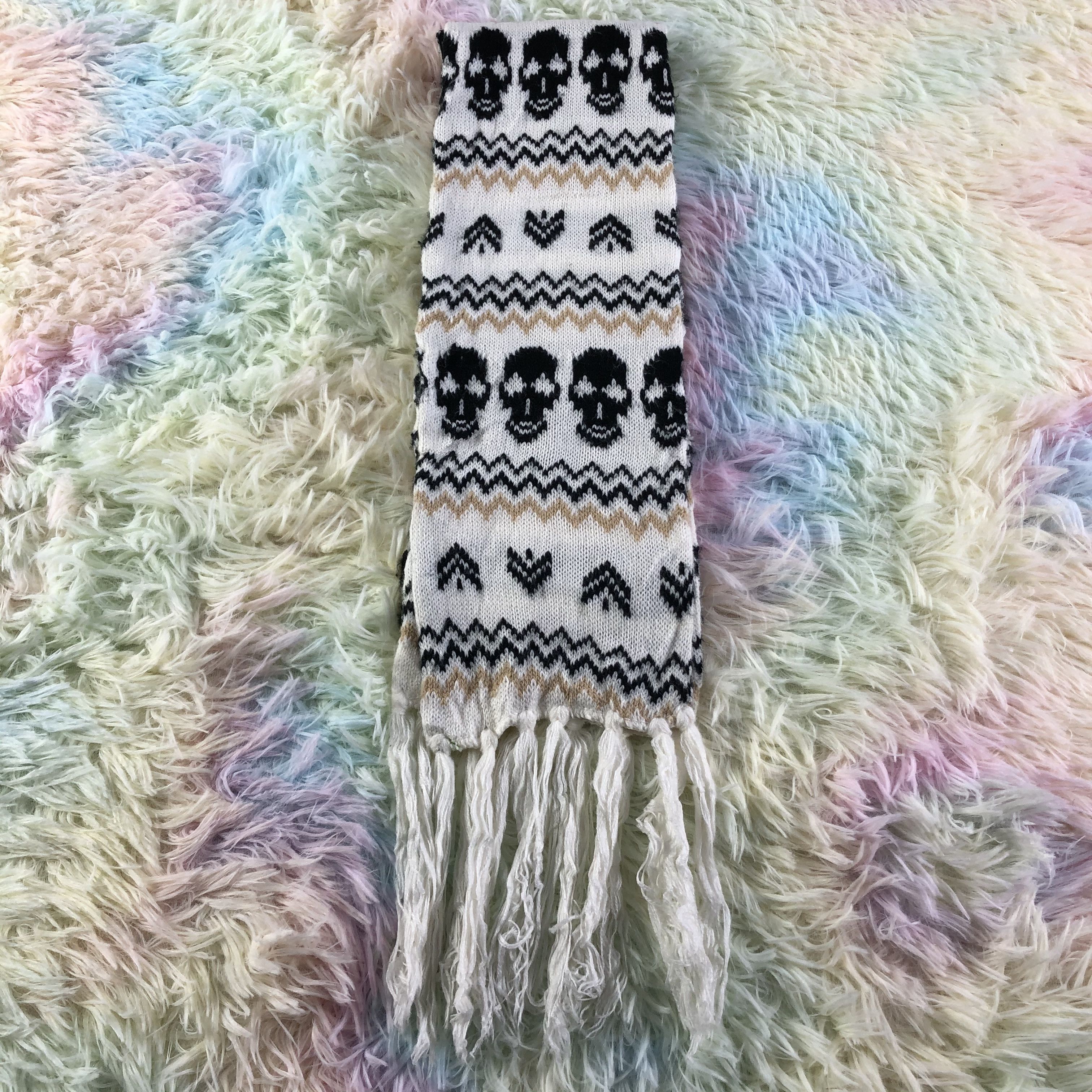 Vintage Skull Scarf / Muffler / Neckwear - KM383 Size ONE SIZE - 2 Thumbnail