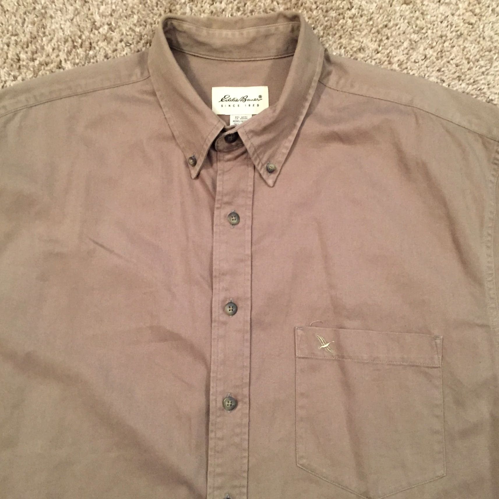 Eddie Bauer Eddie Bauer Shirt Mens Large Green Short Sleeve Button-Up Size US L / EU 52-54 / 3 - 3 Thumbnail