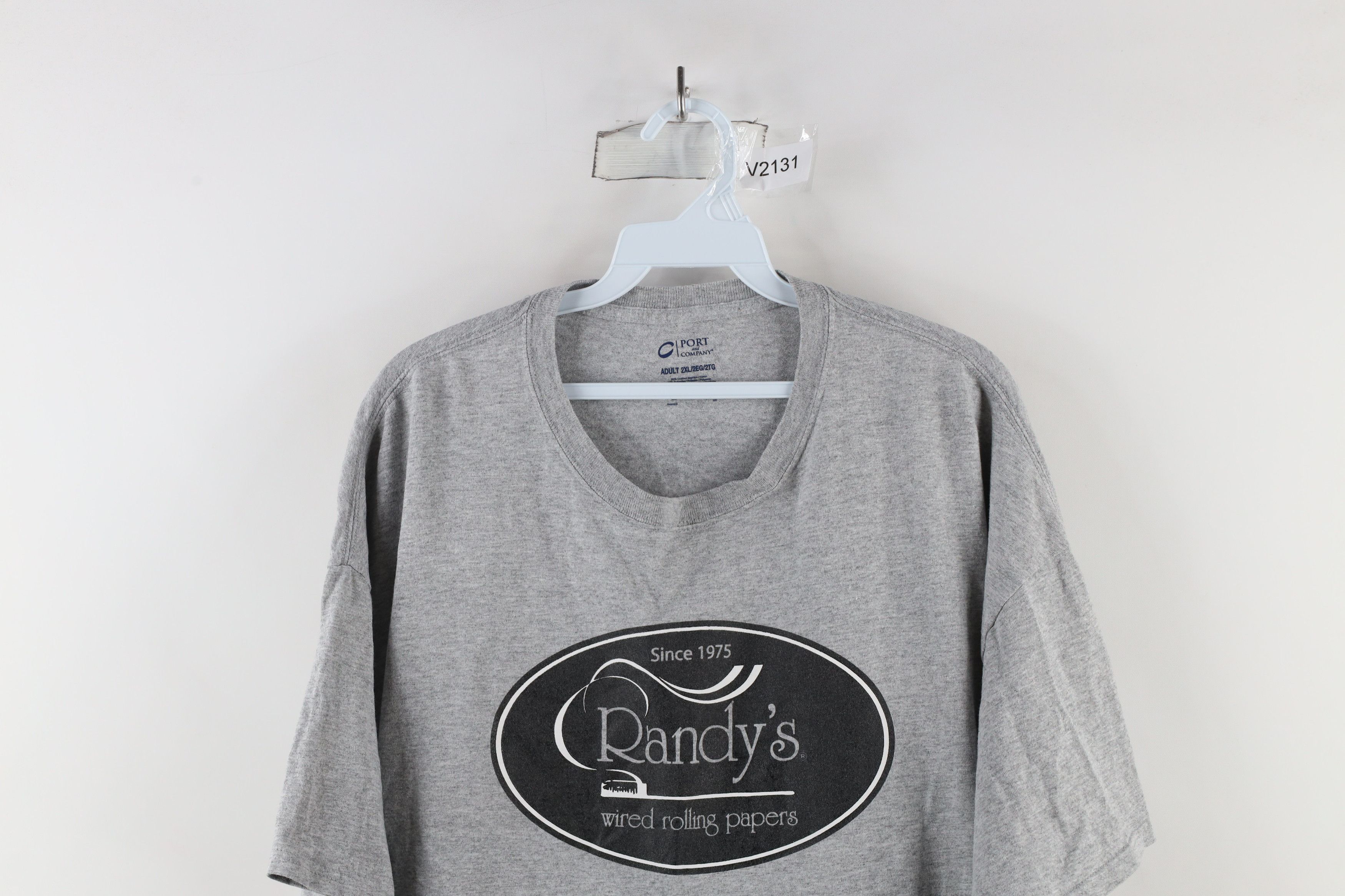 Vintage Streetwear Out Randys Wired Rolling Papers T-Shirt Gray Size US XXL / EU 58 / 5 - 2 Thumbnail