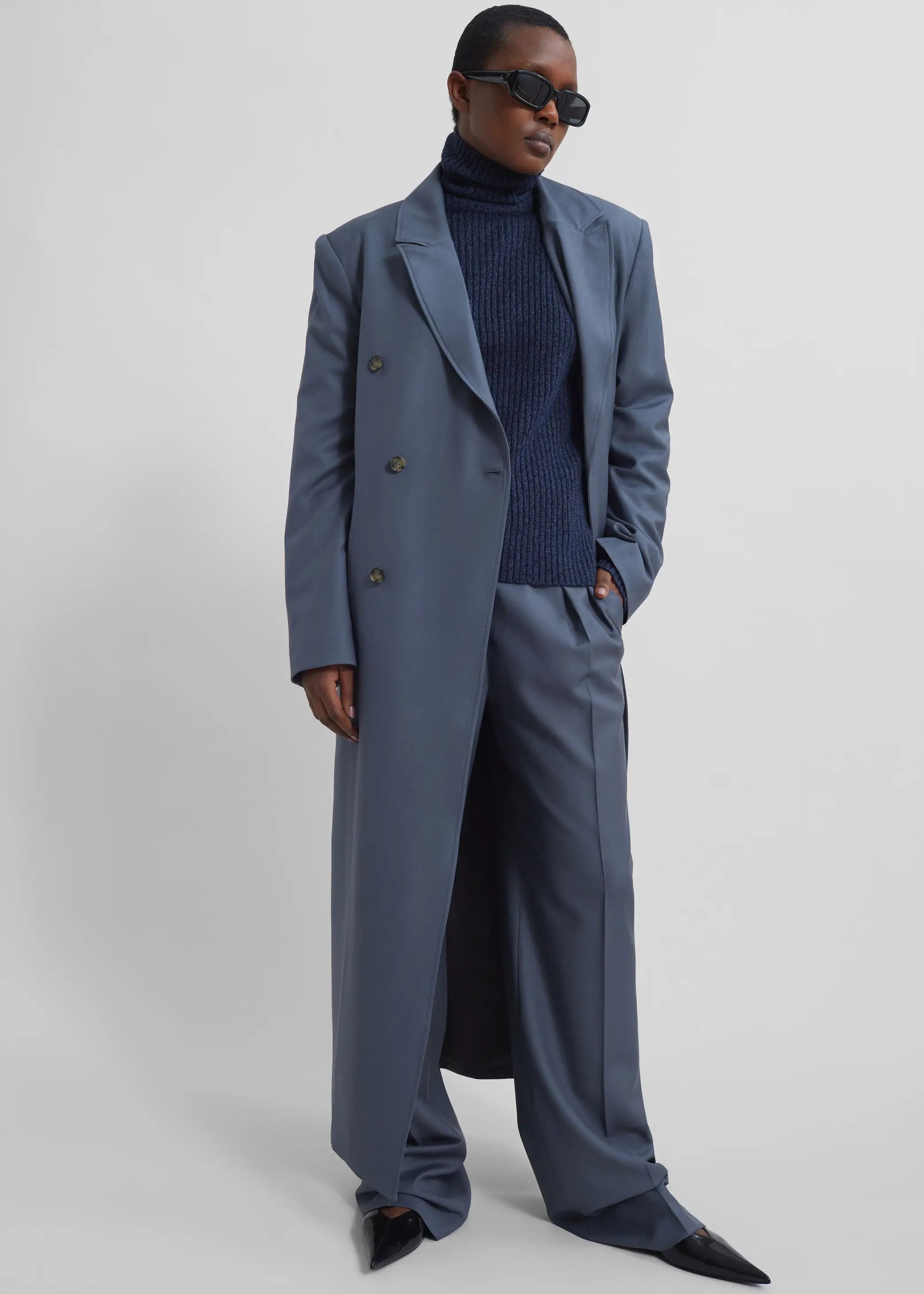 Loulou de Saison o1s22i1n1024 Sbiru Double Pleat Trousers in Grey Size 30" / US 8 / IT 44 - 2 Thumbnail