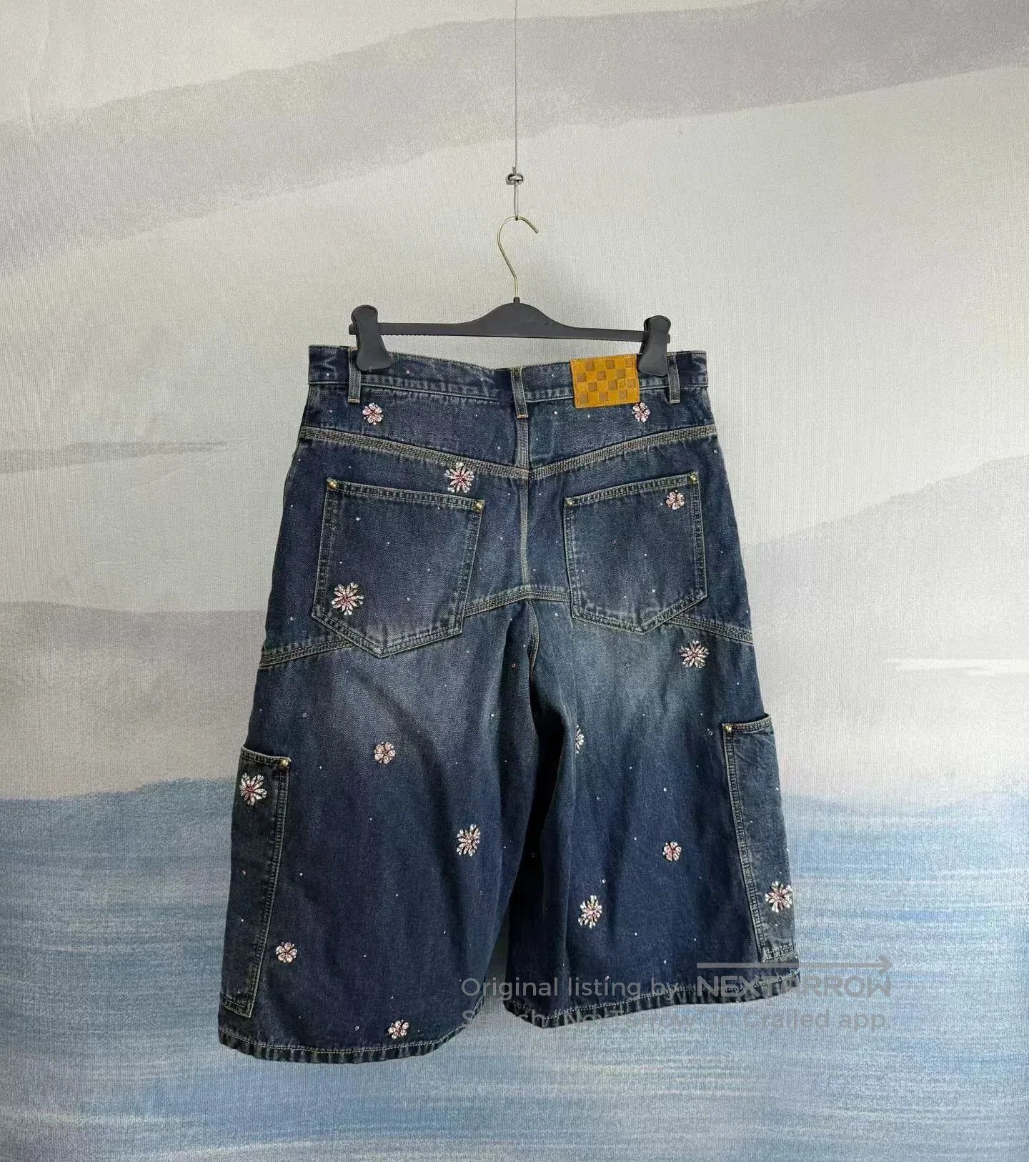 Louis Vuitton embroidered denim shorts by louis vuitton. Size 33" - 3 Thumbnail