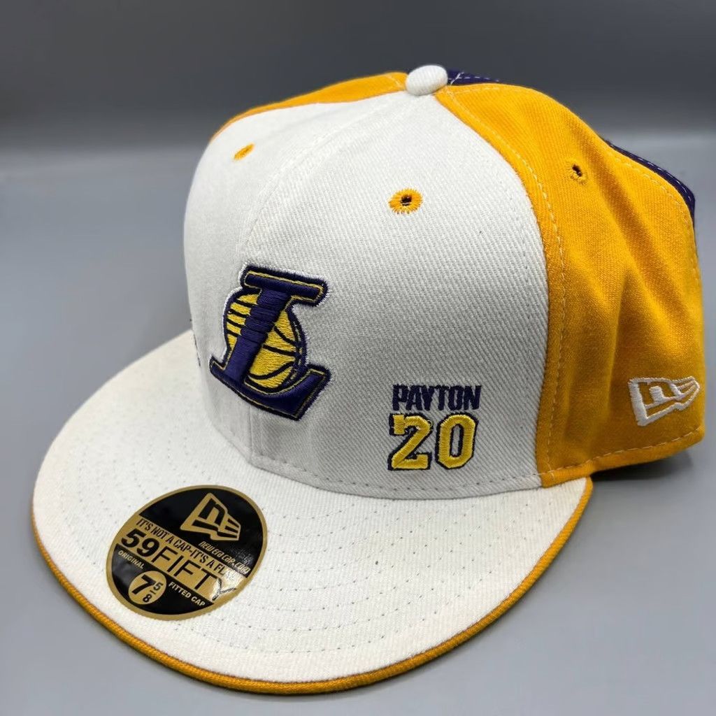 New Era Los Angeles LA Lakers Hat Men 7 5/8 Gary Payton NBA Fitted Size ONE SIZE - 2 Thumbnail