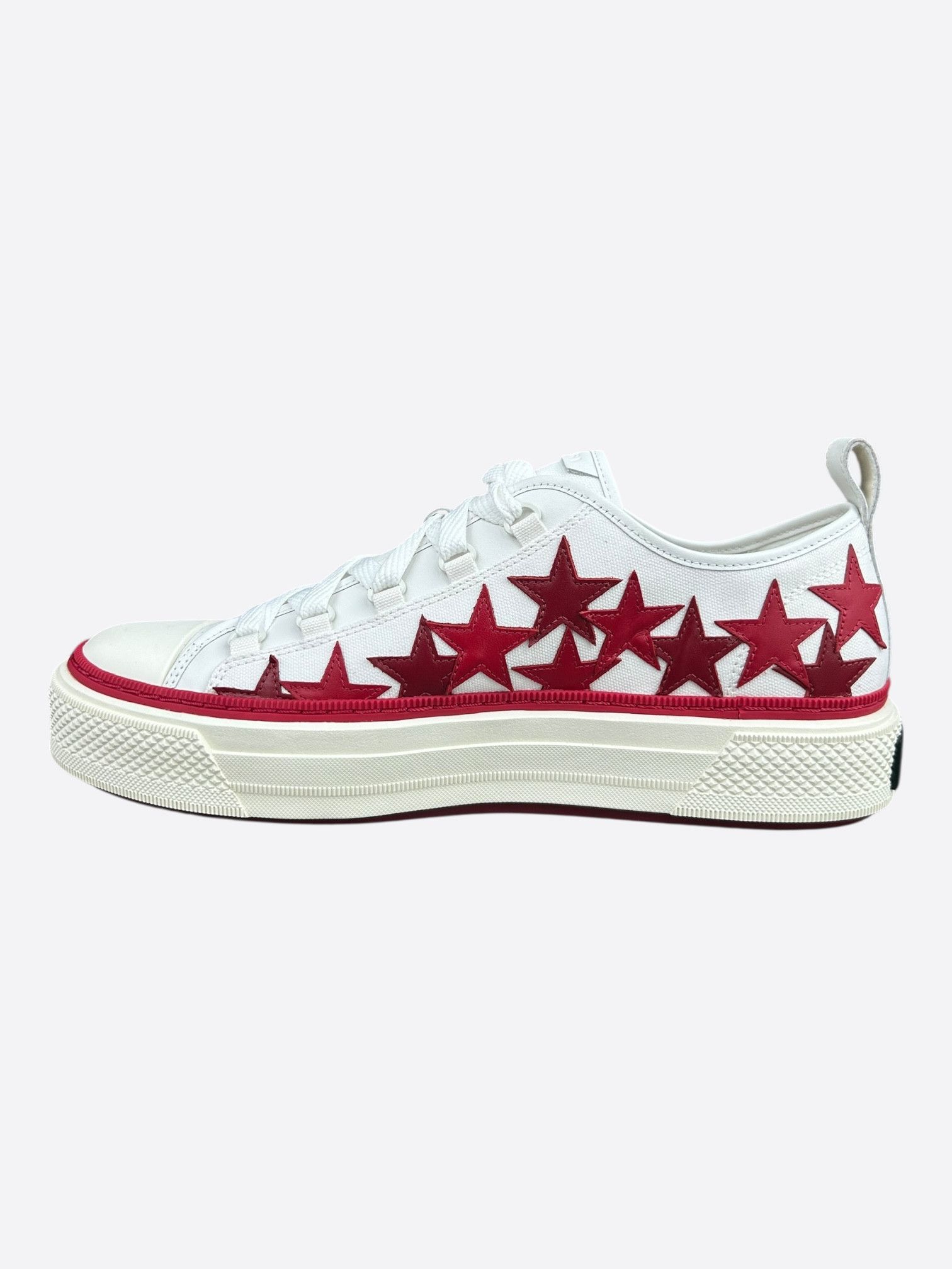Amiri Amiri White & Red Stars Court Sneakers Size US 11 / EU 44 - 6 Thumbnail