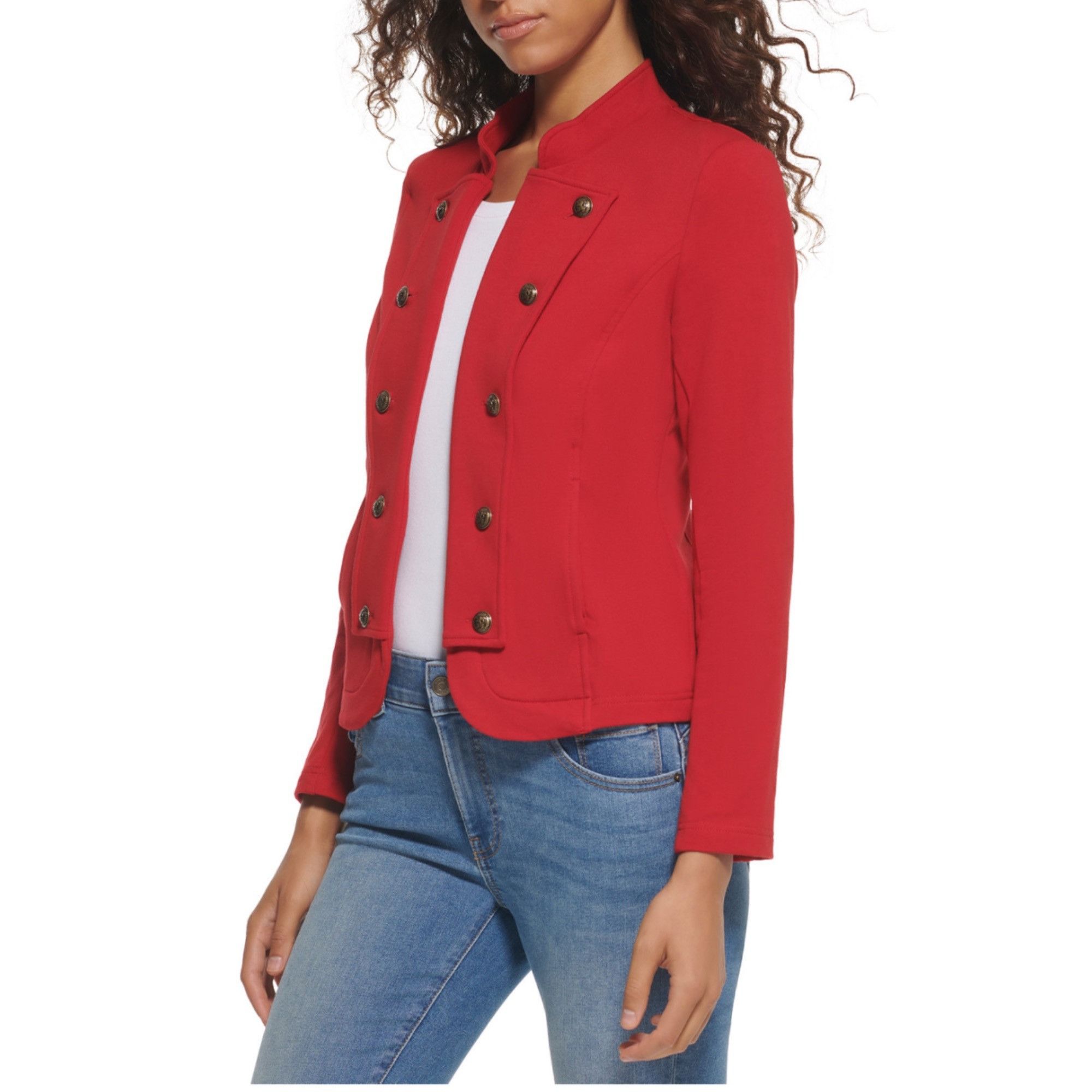 Tommy Hilfiger NWT Tommy Hilfiger Women’s Military Band Jacket Blazer Red S Size XXL / US 16-18 / IT 52-54 - 1 Thumbnail
