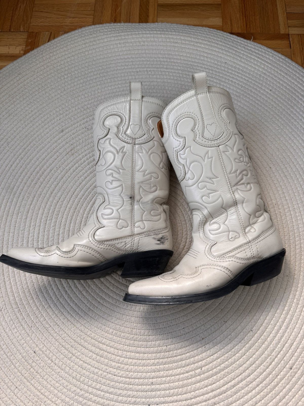 Ganni Ganni Mid Shaft Embroidered Western size EU38 Size US 7.5 / IT 37.5 - 1 Thumbnail