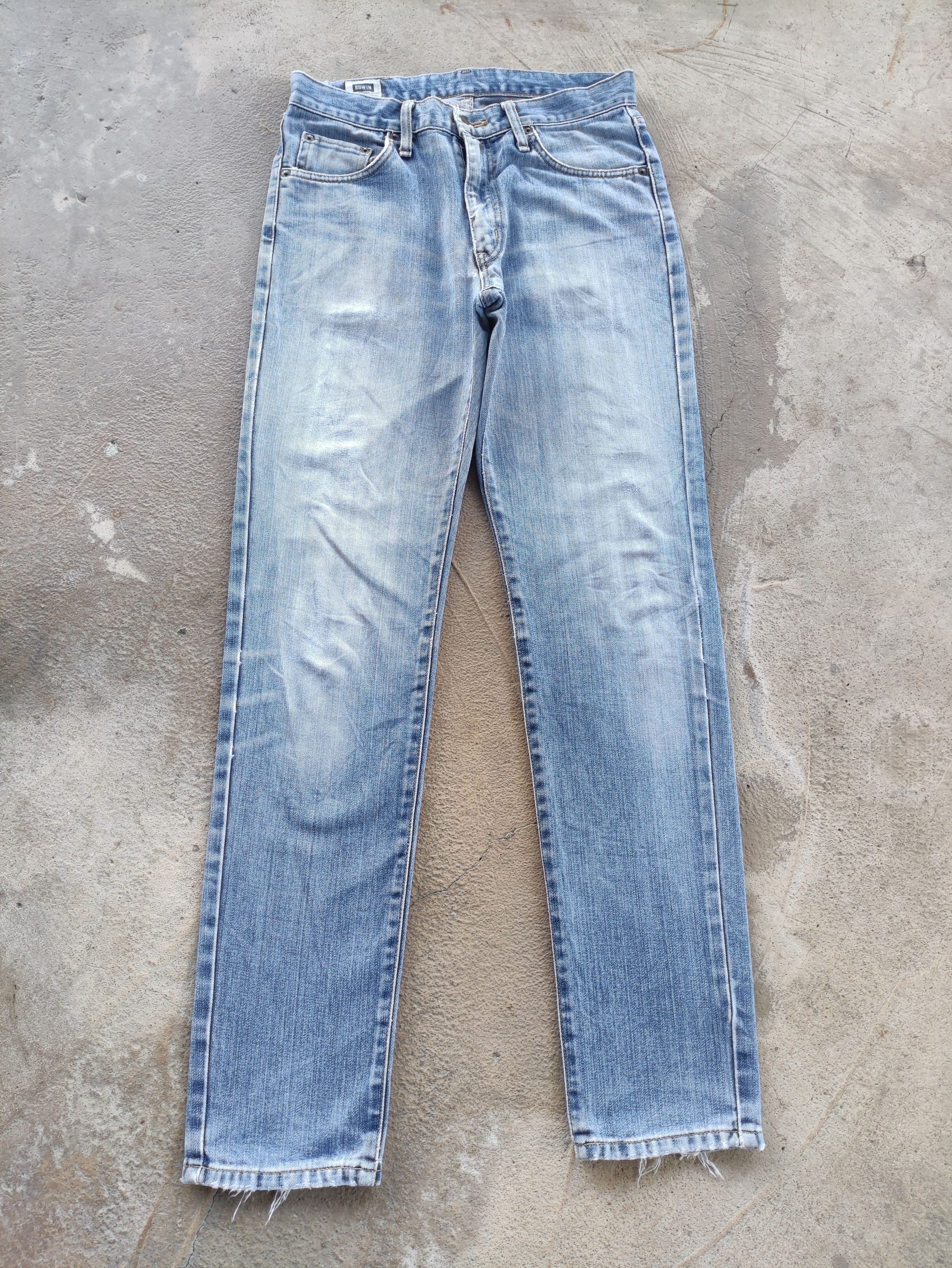Edwin Vintage Edwin Japan Jean Distressed Faded Denim Size US 31 - 1 Thumbnail