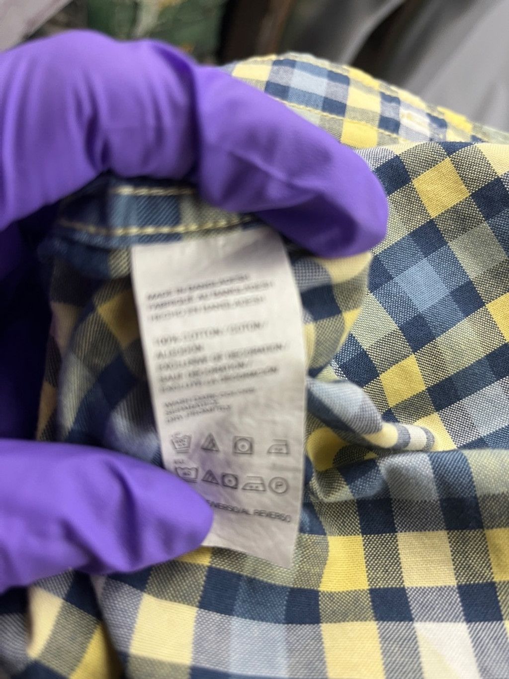 Izod Men's IZOD Button-Down Shirt Size Small Yellow Blue Plaid Size US S / EU 44-46 / 1 - 5 Thumbnail
