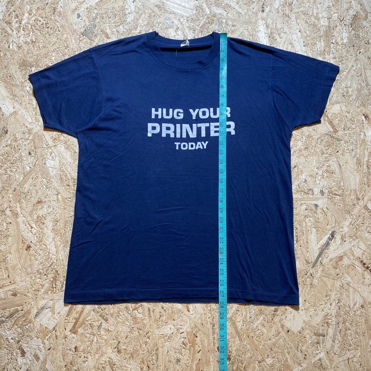 Vintage Vintage 80s Wording "Hug Your Printer Today" Tee Size US XL / EU 56 / 4 - 12 Thumbnail
