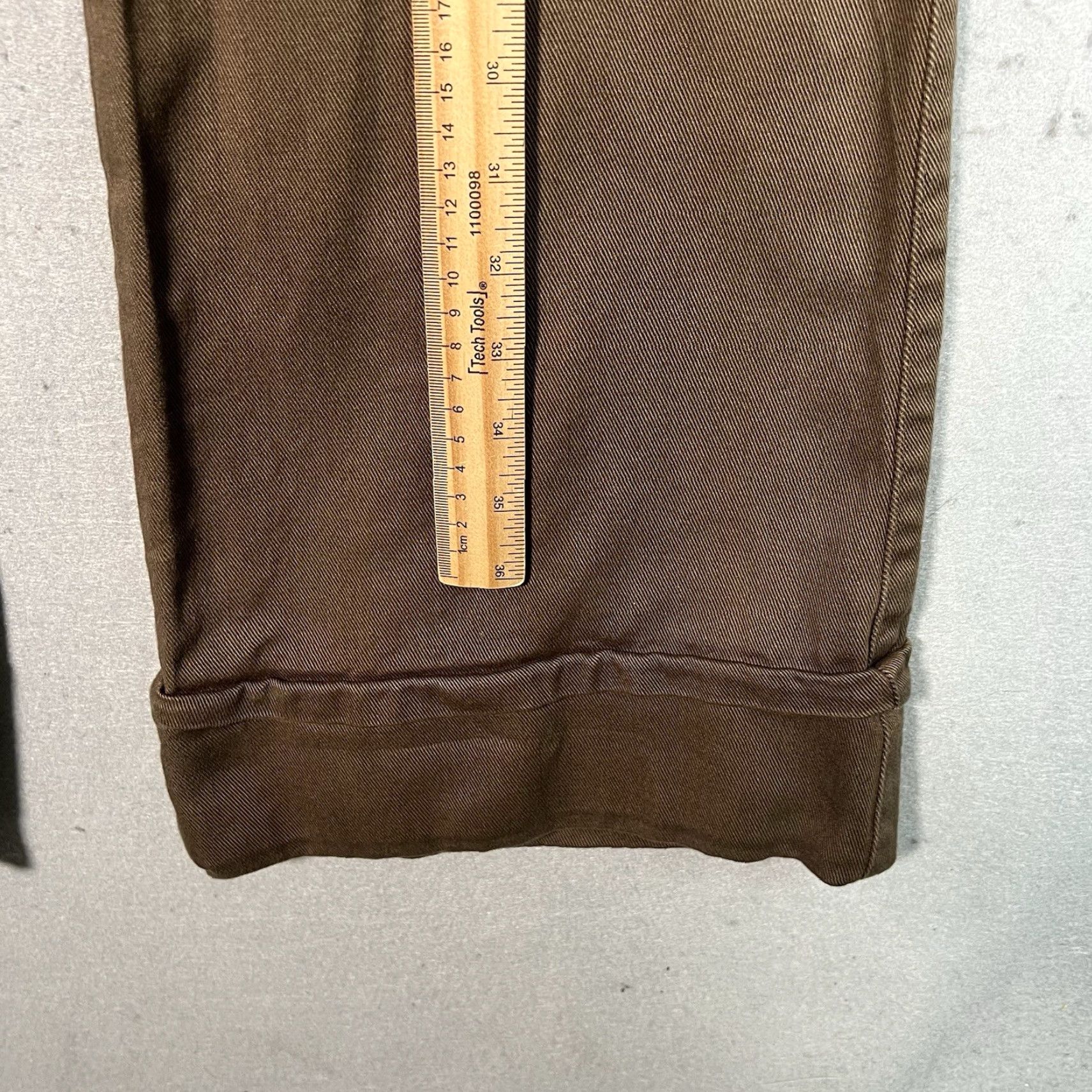Massimo Dutti Mossimo Womens Brown Flare Leg Chino Pants Size 4 Cotton Blend Size 27" / US 4 / IT 40 - 4 Thumbnail