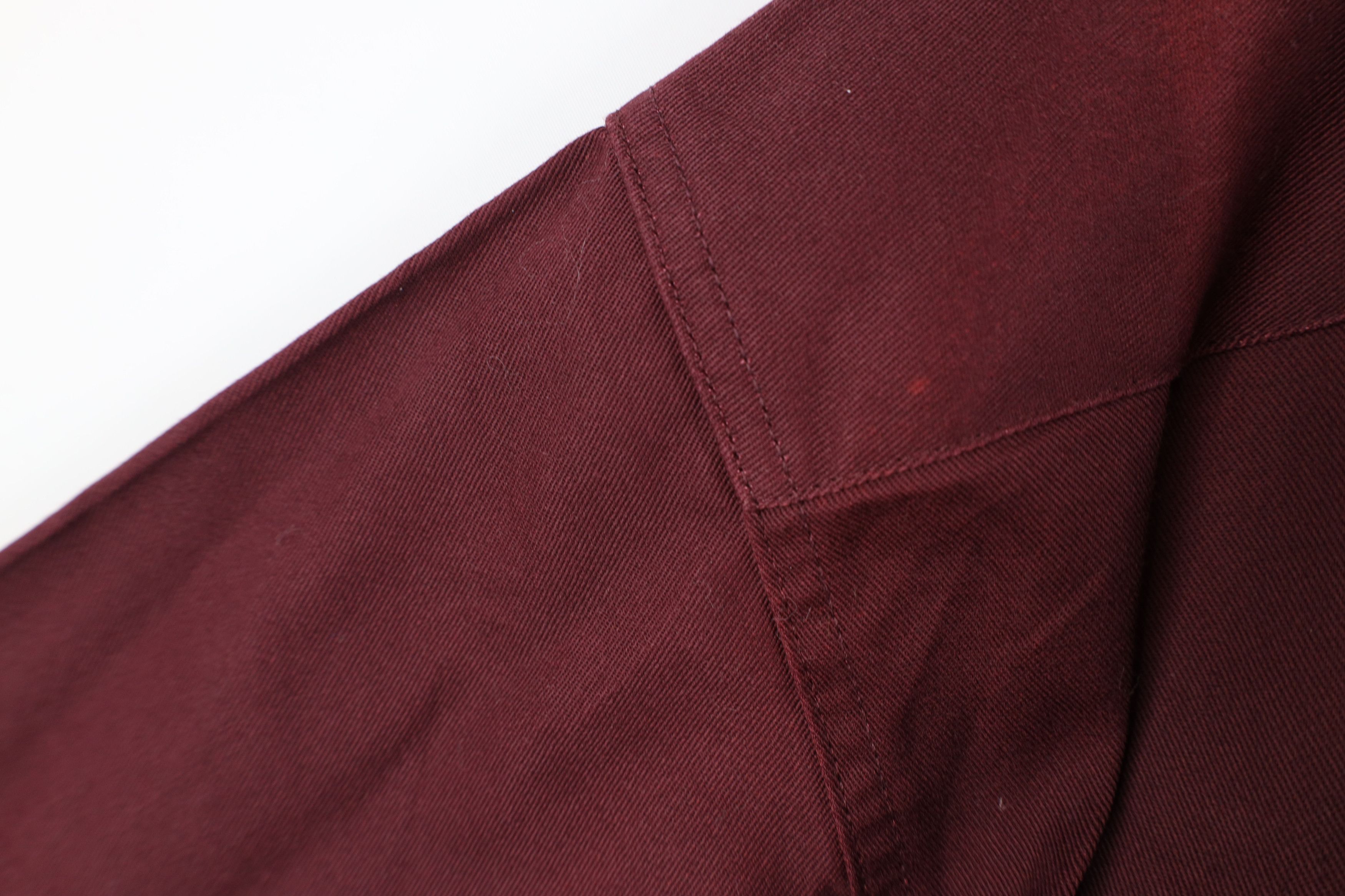 Wrangler Vintage 90s Wrangler Cowboy Snap Button Shirt Burgundy Size US XL / EU 56 / 4 - 11 Thumbnail