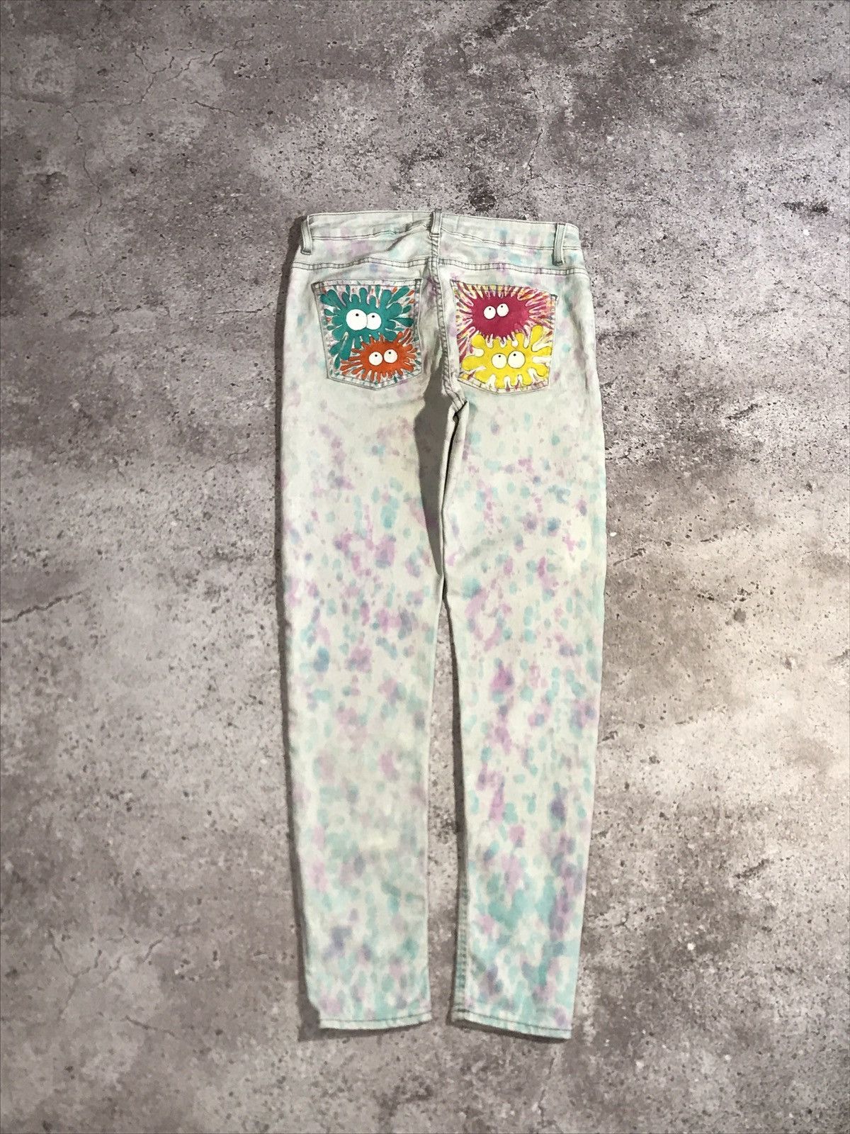 Acne Studios Acne Studios Tie-Dye Skinny Jeans Multicolor Designer Denim Size 24" / US 00 / IT 34 - 1 Thumbnail