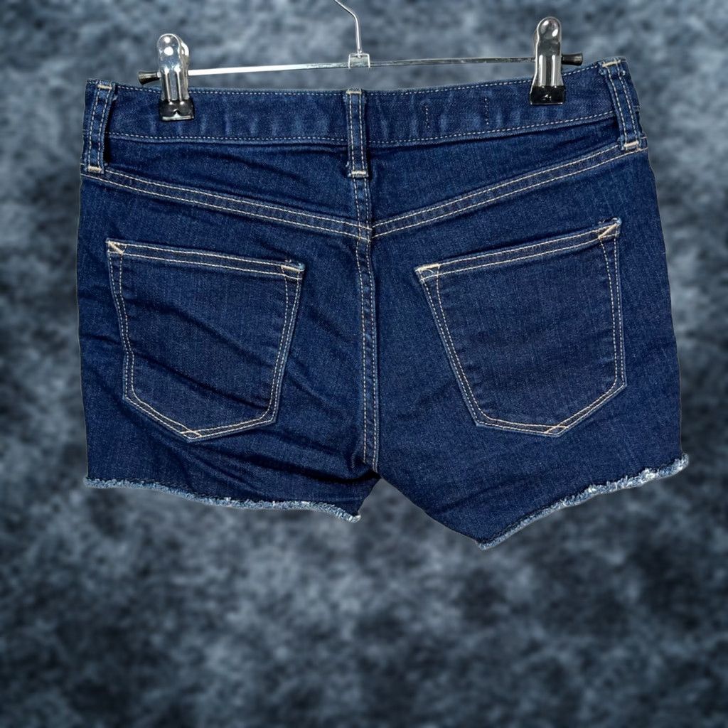 Gap Gap 1969 Slim Cut-Offs Denim Shorts Dark Blue Distressed Hem 25 Womens Jeans Shorts Casual Summer Women's Fit 5-Pocket Denim Gap Size 42" / US 20 - 1 Thumbnail