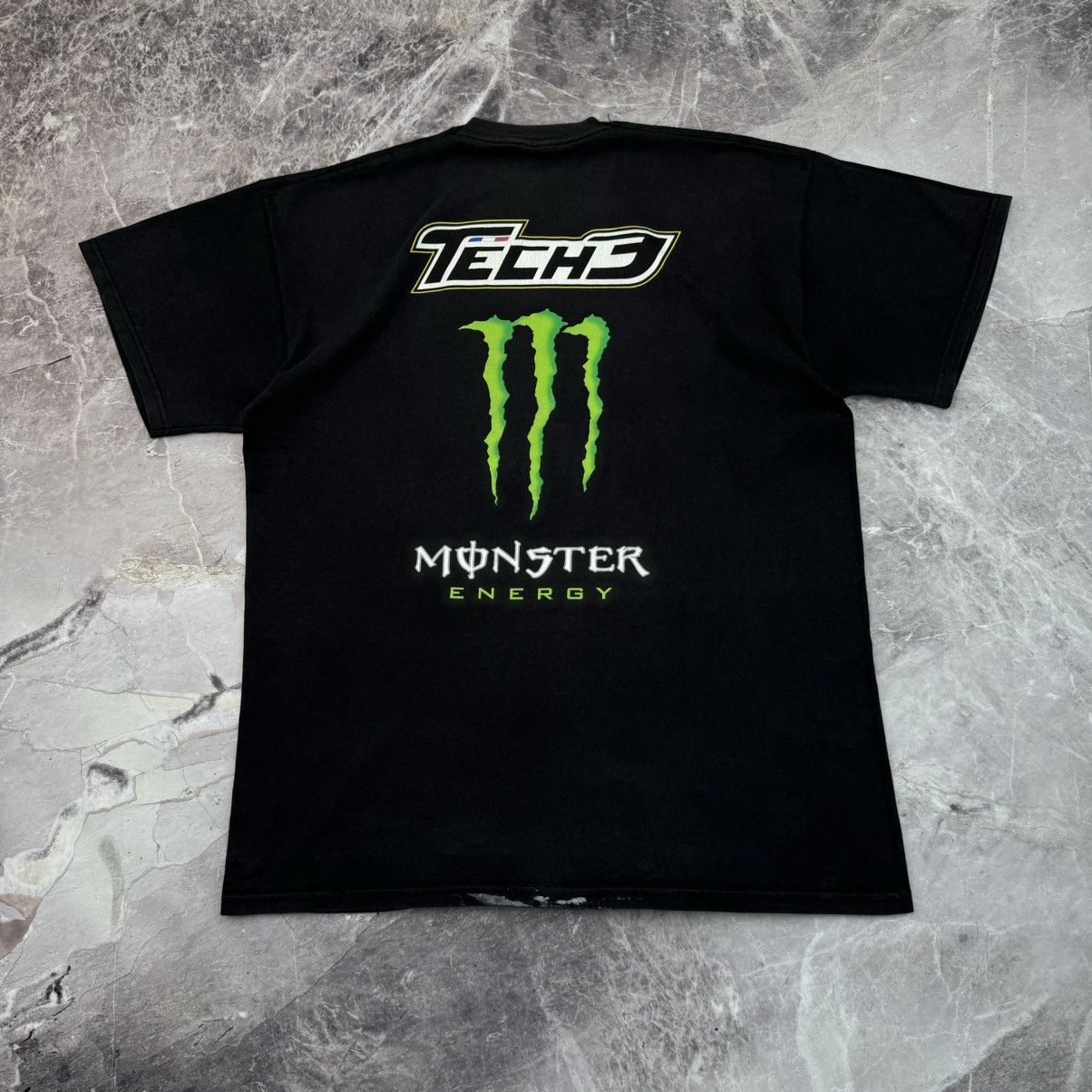 Vintage Monster Energy Tech 3 T shirt Motorsport Rancing Bikers Size US XL / EU 56 / 4 - 14 Thumbnail