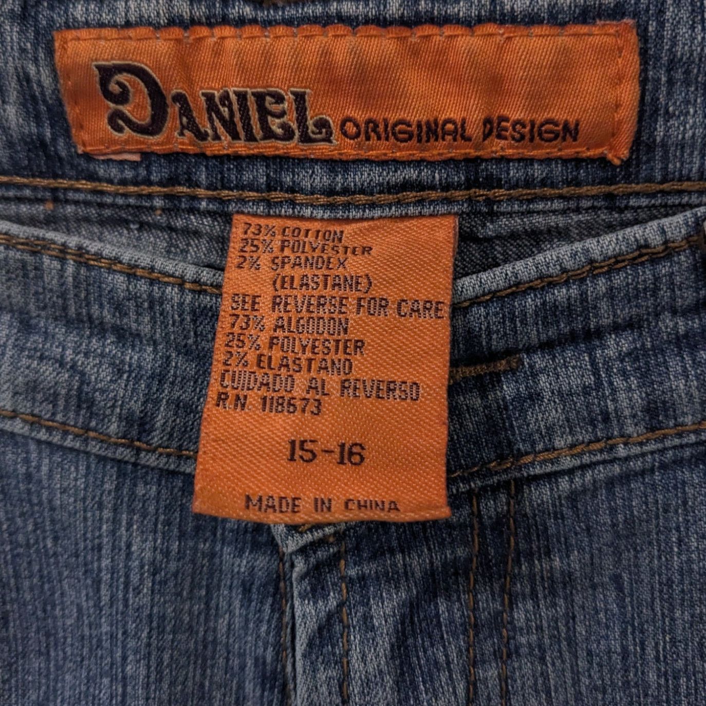 Other DANIEL Boho Embroidered Studded Boot Cut Jeans Size 15-16 Size 38" / US 16 / IT 52 - 3 Thumbnail