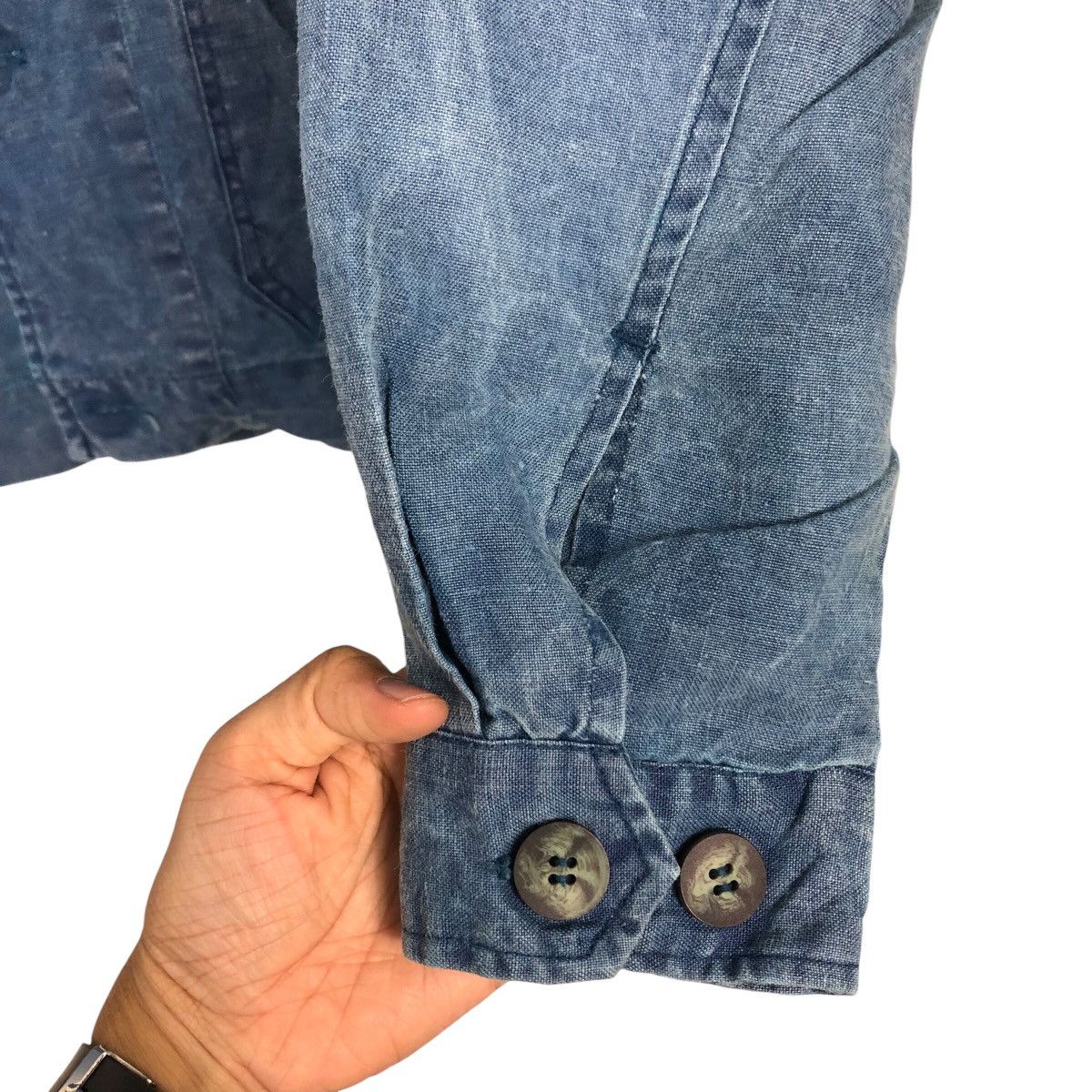 Japanese Brand 📌Vintage Denim Bomber Jacket Maneaver Issey Miyake Size US L / EU 52-54 / 3 - 16 Thumbnail