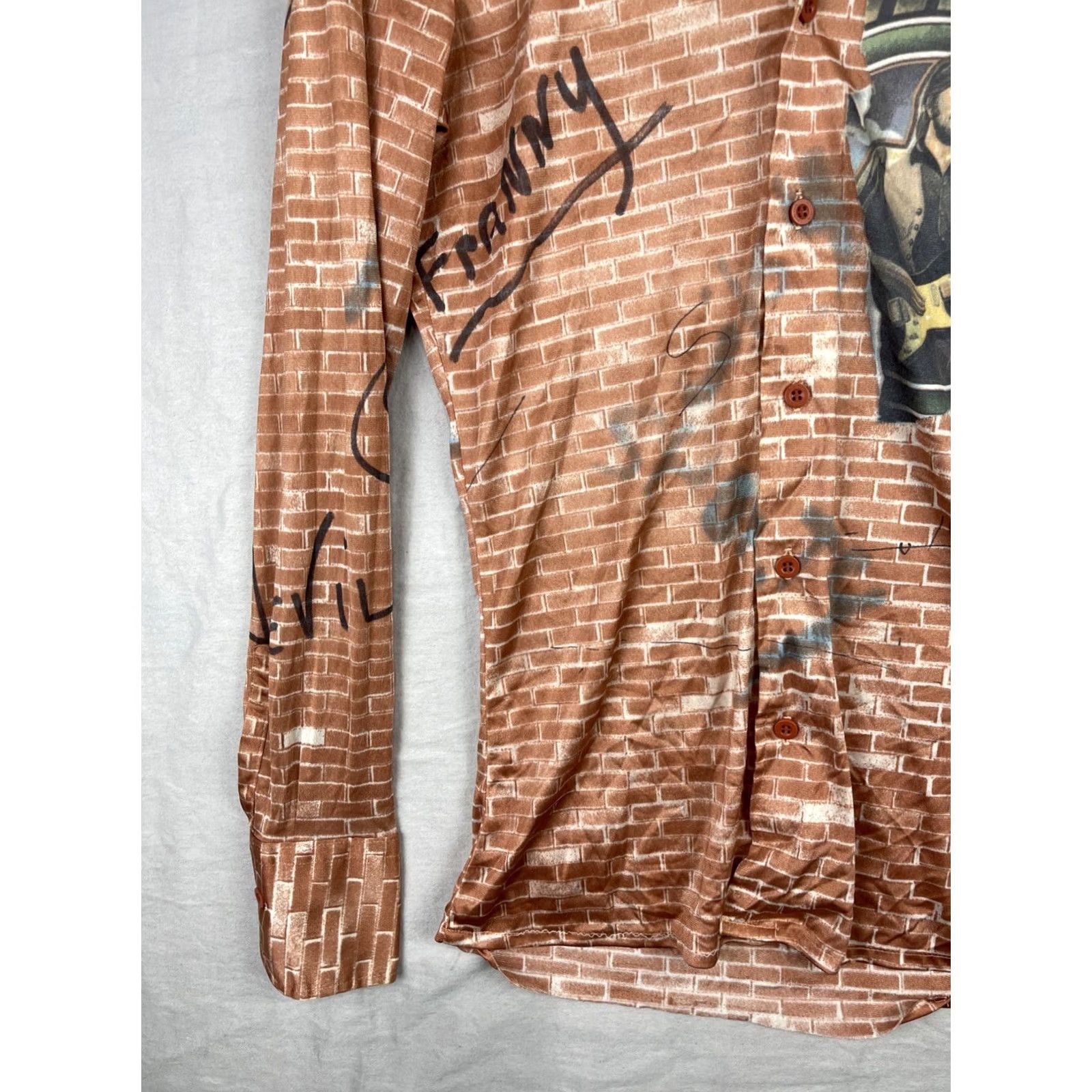 Vintage VINTAGE Nik Nik Shirt Mens S Brown Long Sleeve Nylon Button Up Disco Italy Clothing Size US S / EU 44-46 / 1 - 6 Thumbnail