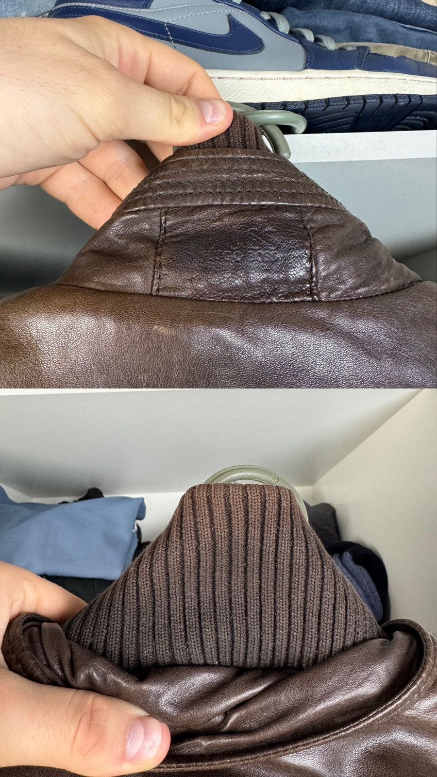 Hugo Boss Hugo Boss Men's Brown Genuine Leather Field Jacket Size US L / EU 52-54 / 3 - 17 Thumbnail