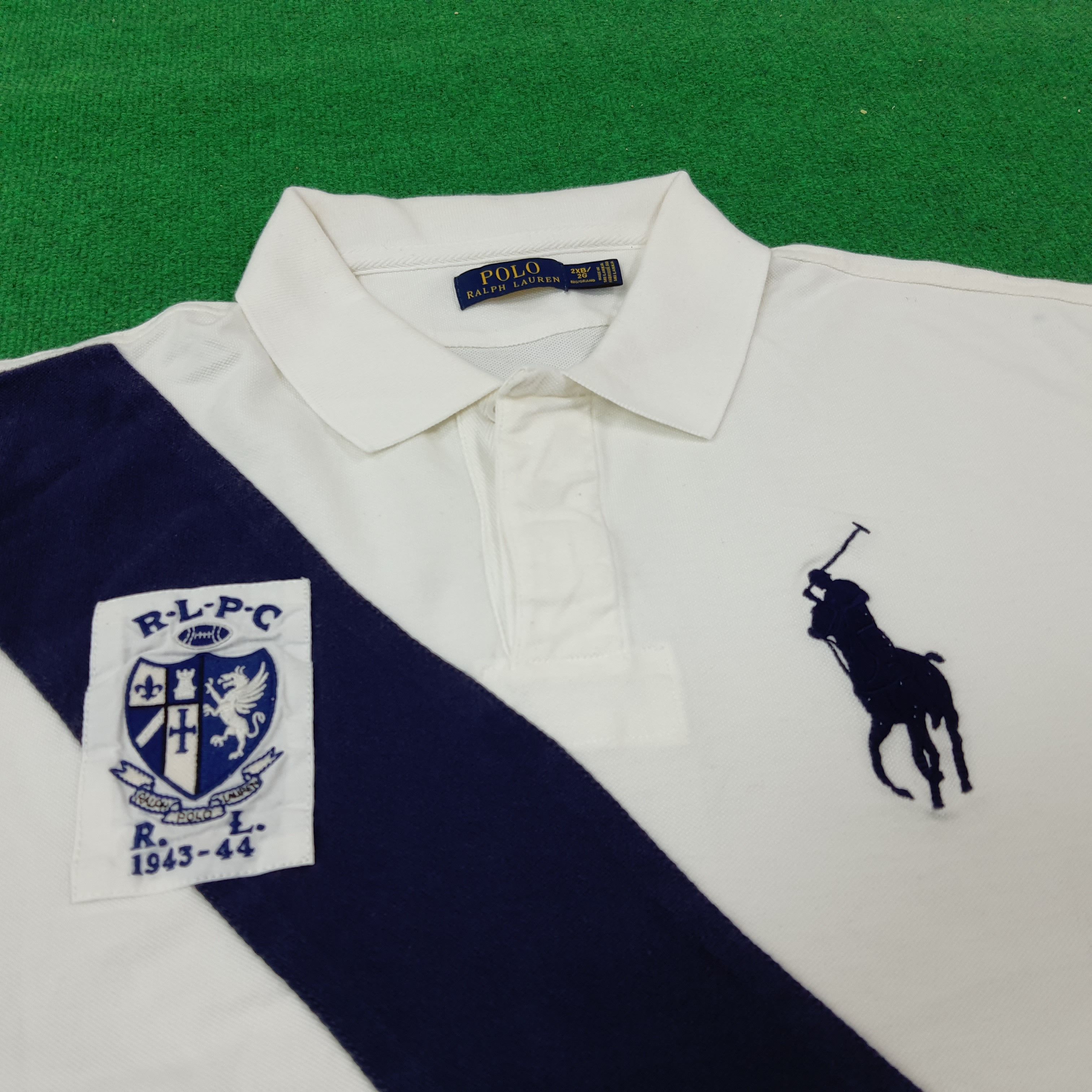 Polo Ralph Lauren × Vintage Vintage Polo Ralph Lauren RLPC Polo Shirt C219N7 Size US XXL / EU 58 / 5 - 2 Thumbnail