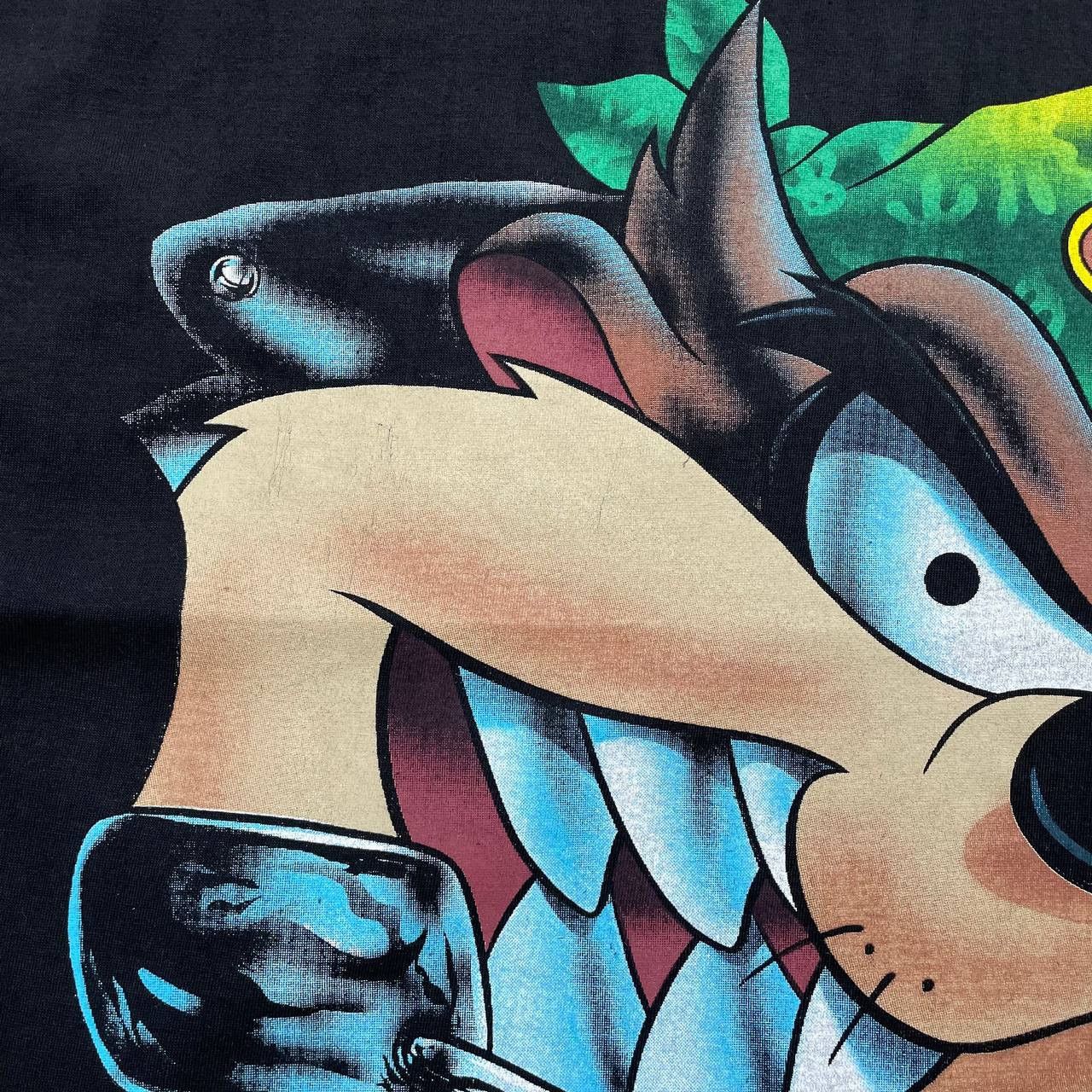 Cartoon Network × Vintage Vintage 1995 Taz Biker Misunderstood Looney Tunes T Shirt Size US XL / EU 56 / 4 - 3 Thumbnail