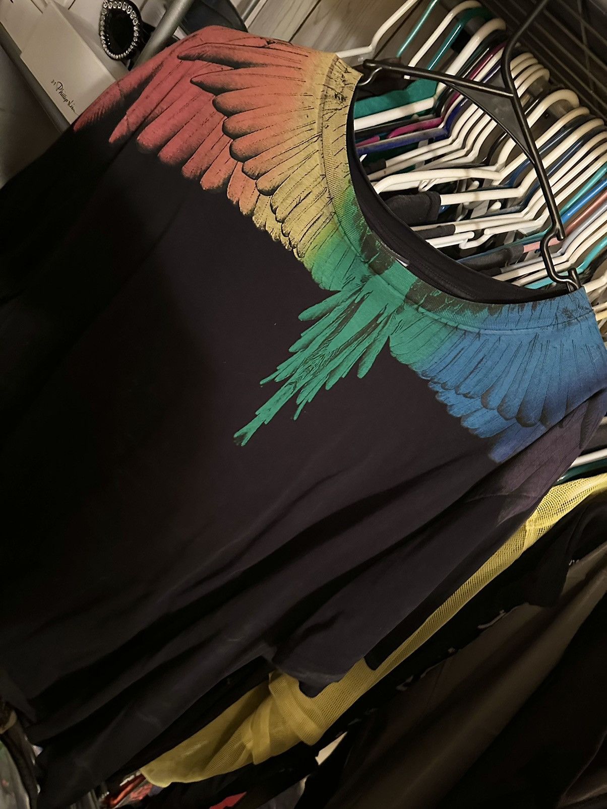 Marcelo Burlon Marcelo Burlon County of Milan Rainbow Bird Graphic T-Shirt Size US XL / EU 56 / 4 - 3 Thumbnail