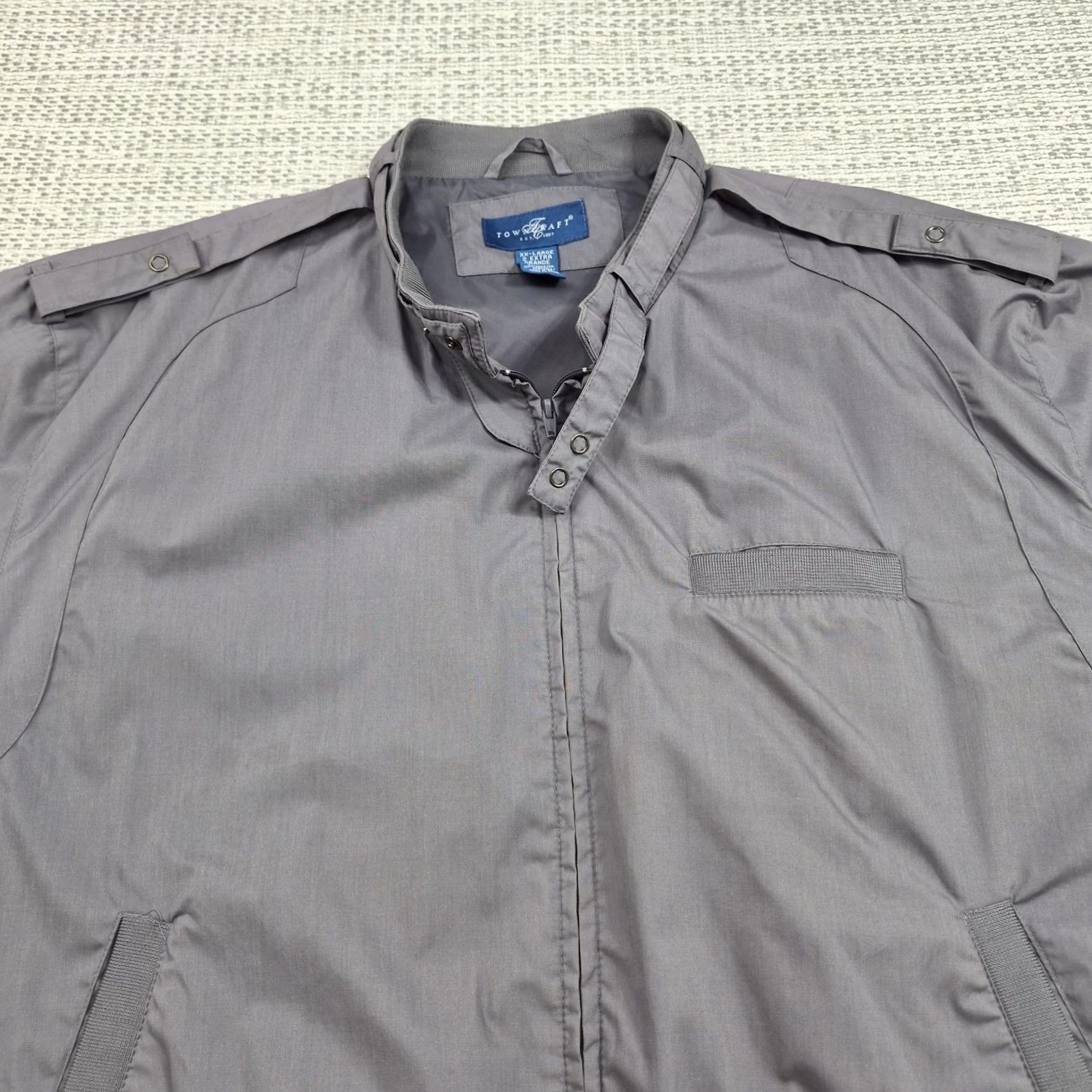 Vintage VINTAGE Towncraft Jacket Mens 2XL Gray Full Zip Softshell Bomber Jacket 80s 90s Mens Regular Size US XXL / EU 58 / 5 - 4 Thumbnail