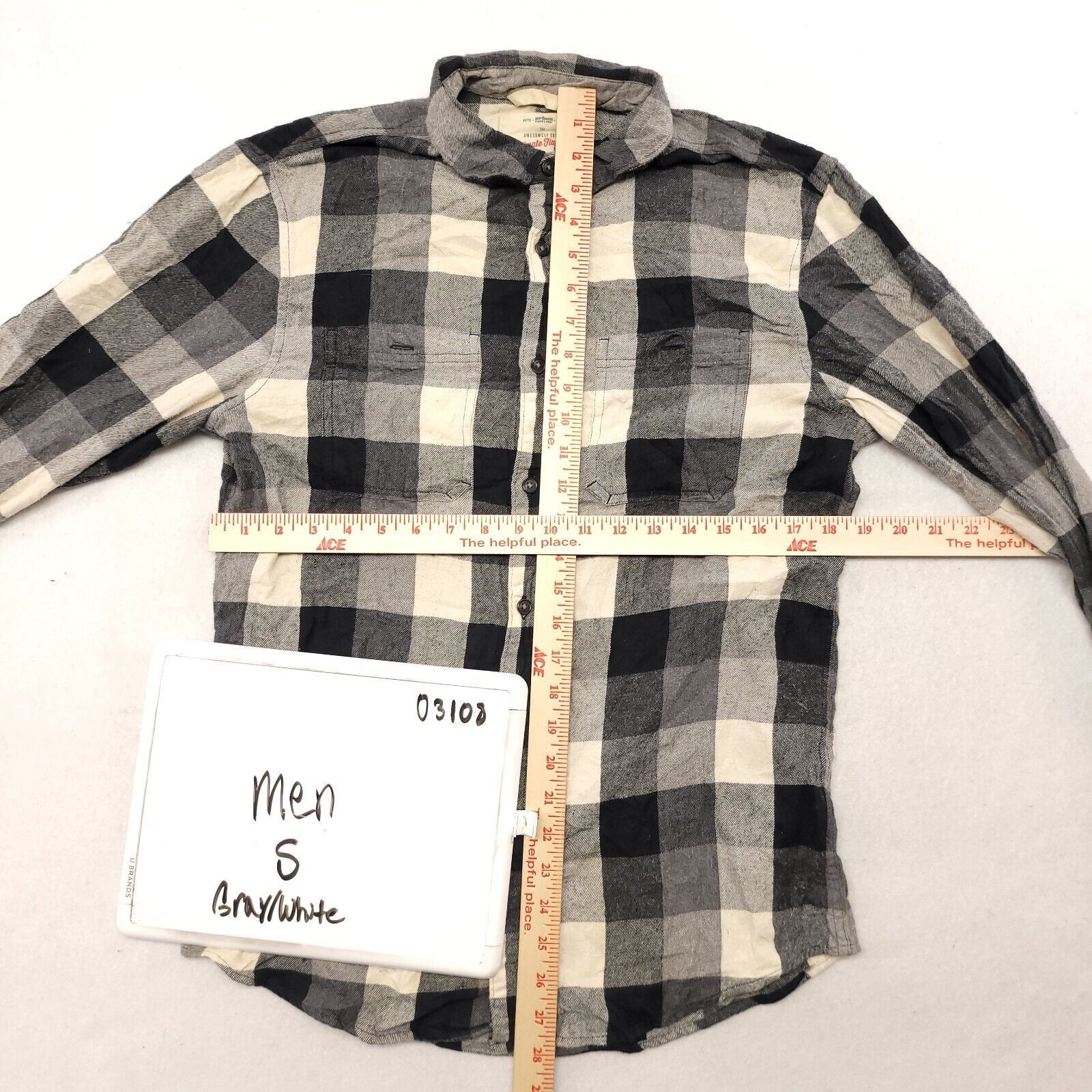 Urban Pipeline Urban Pipeline Gingham Flannel Shirt Mens Size Small S Gray Size US S / EU 44-46 / 1 - 6 Thumbnail