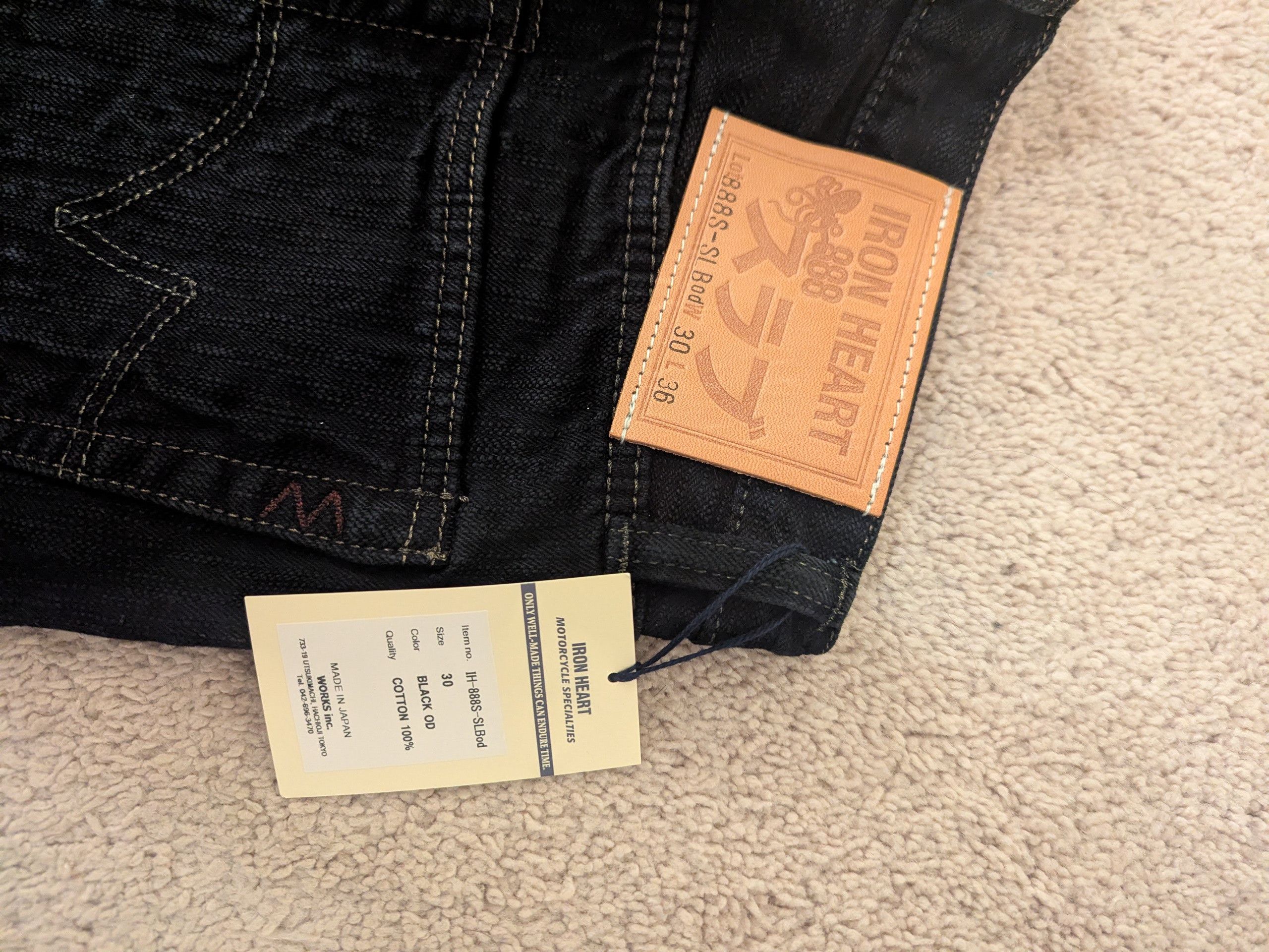 Iron Heart Iron Heart 14oz Selvedge IH-777S-142OD Indigo Overdyed Black Size US 29 - 8 Thumbnail