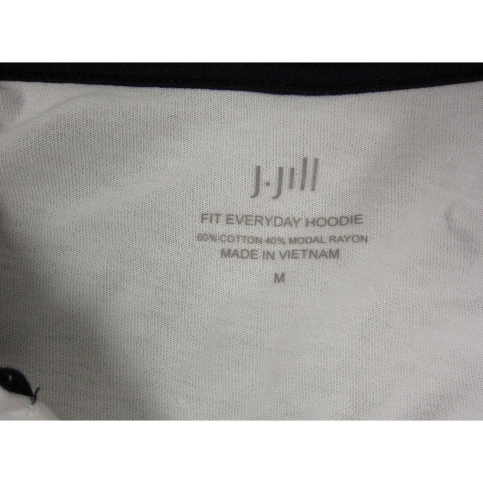 J. Jill J. Jill Hoodie Womens Medium White Fit Everyday Drawstring Pullover Ladies Size M / US 6-8 / IT 42-44 - 3 Thumbnail