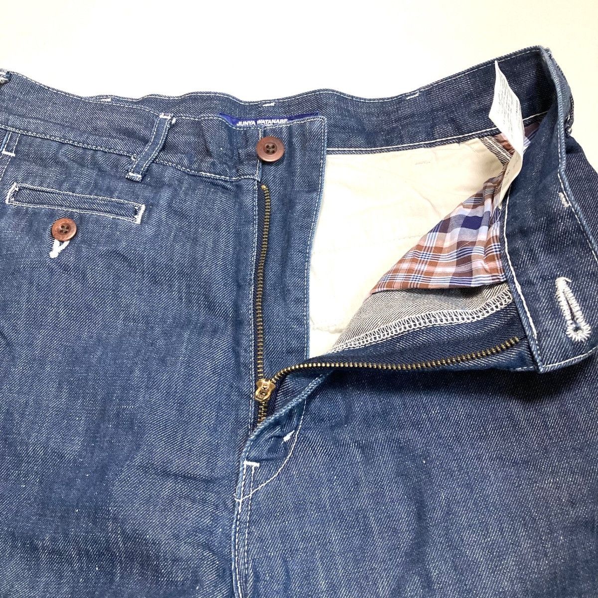Comme des Garcons Shorts Denim Zip Fly Half Pants Navy Size US 27 - 9 Thumbnail