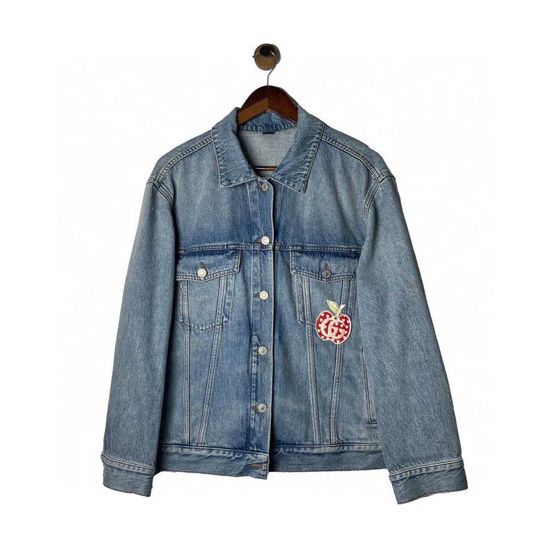 Gucci Gucci Single-breasted apple pattern long-sleeved denim jack Size US XS / EU 42 / 0 - 1 Thumbnail
