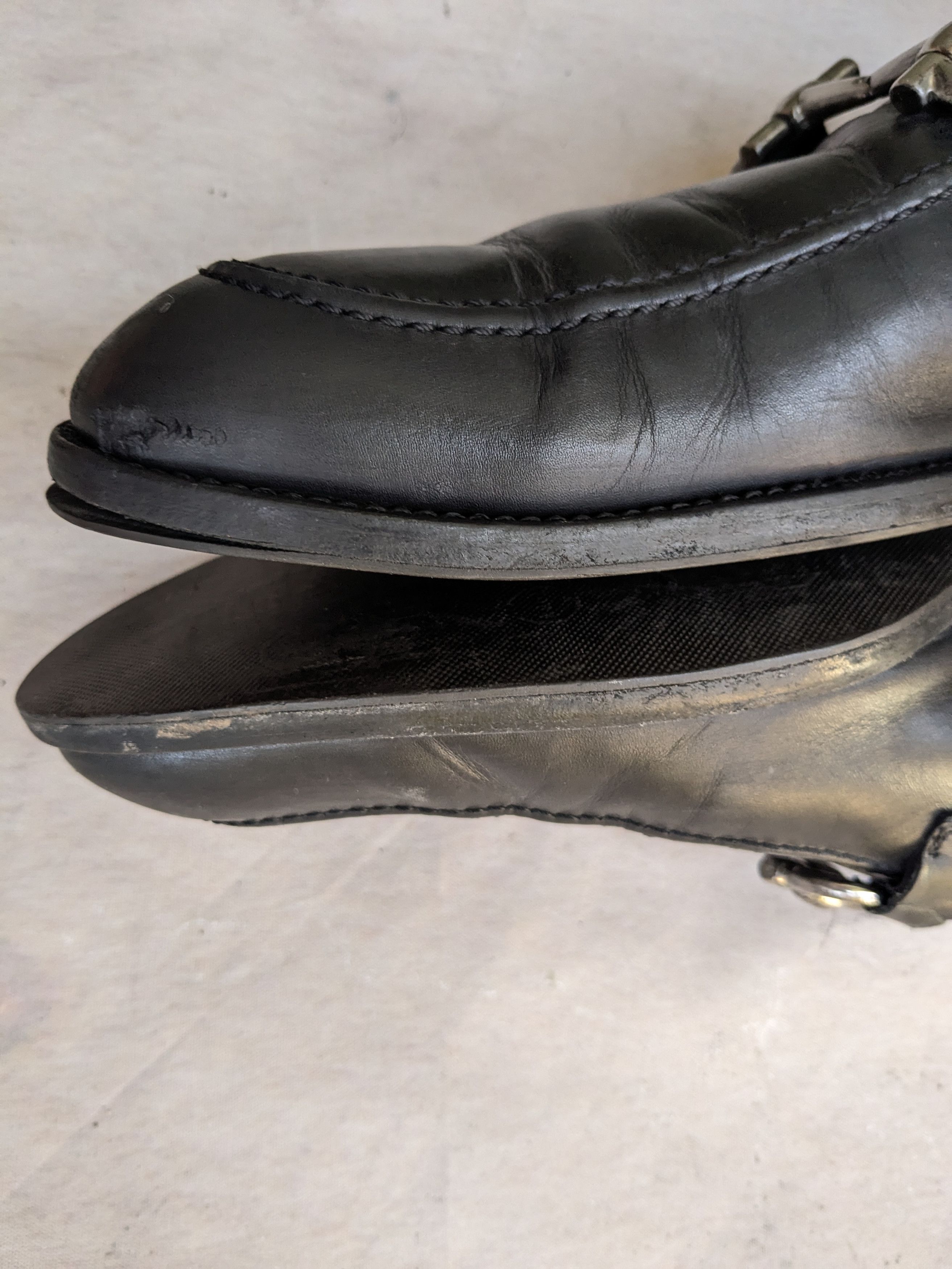 Salvatore Ferragamo × Vintage Salvatore Ferragamo Horsebit Loafers Black 14 D Snaffle Bit Size US 14 / EU 47 - 5 Thumbnail