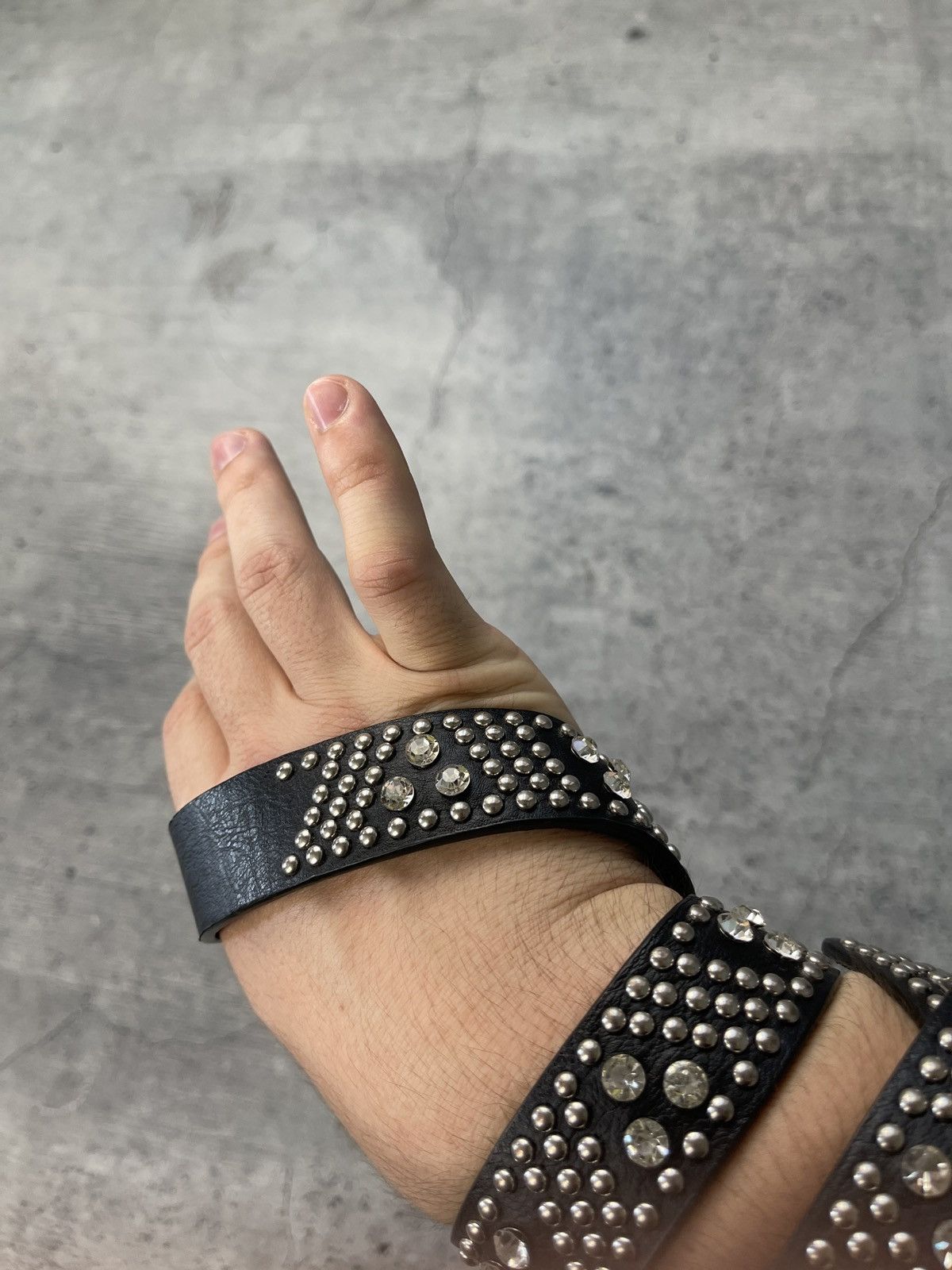 Hysteric Glamour Rhinestones Japanese Punk BB Simon style Y2K Belt Size ONE SIZE - 5 Thumbnail