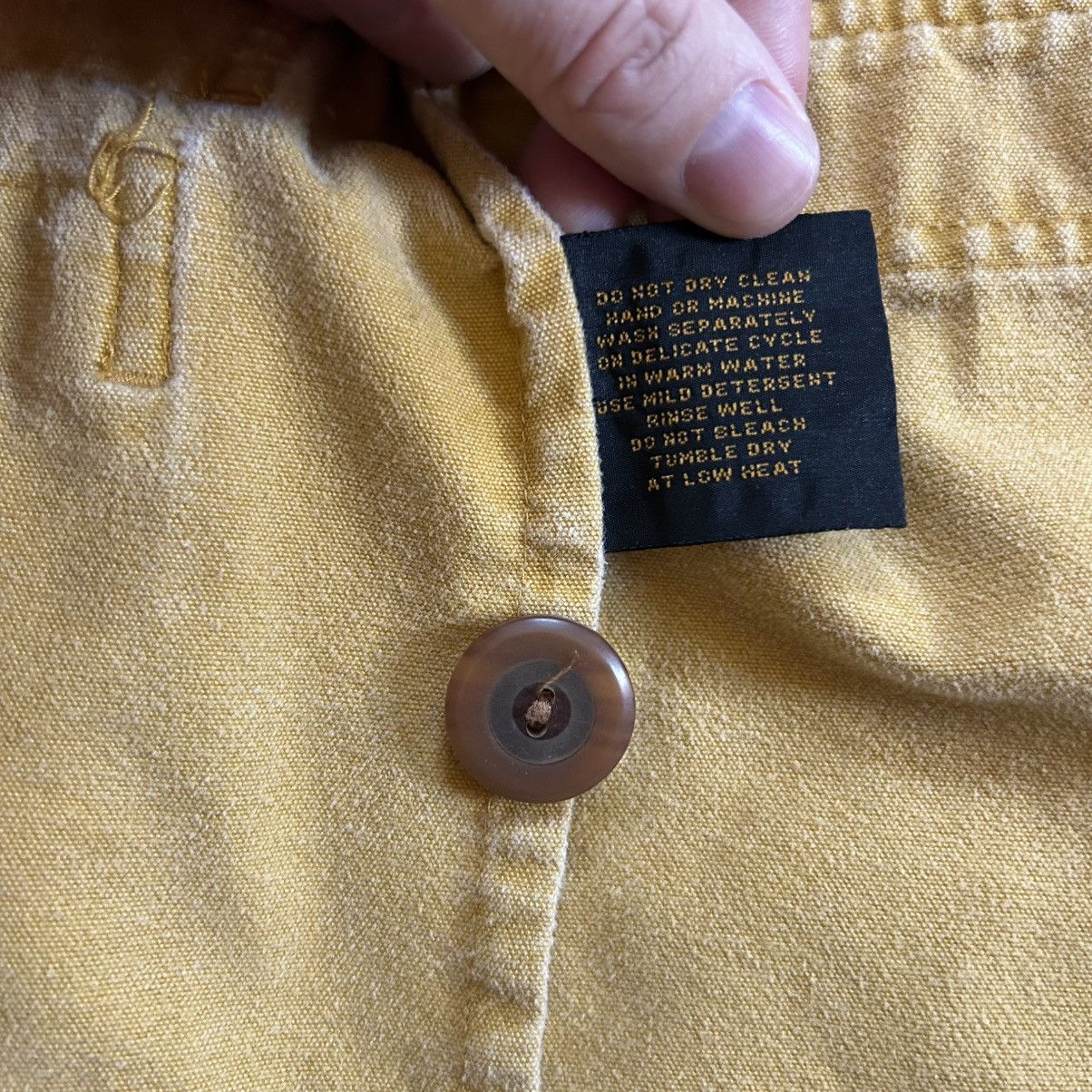 Eddie Bauer 90s FLOCKED CANVAS HUNTiNG JACKET WORK COAT MUSTARD SEED Size US L / EU 52-54 / 3 - 11 Thumbnail