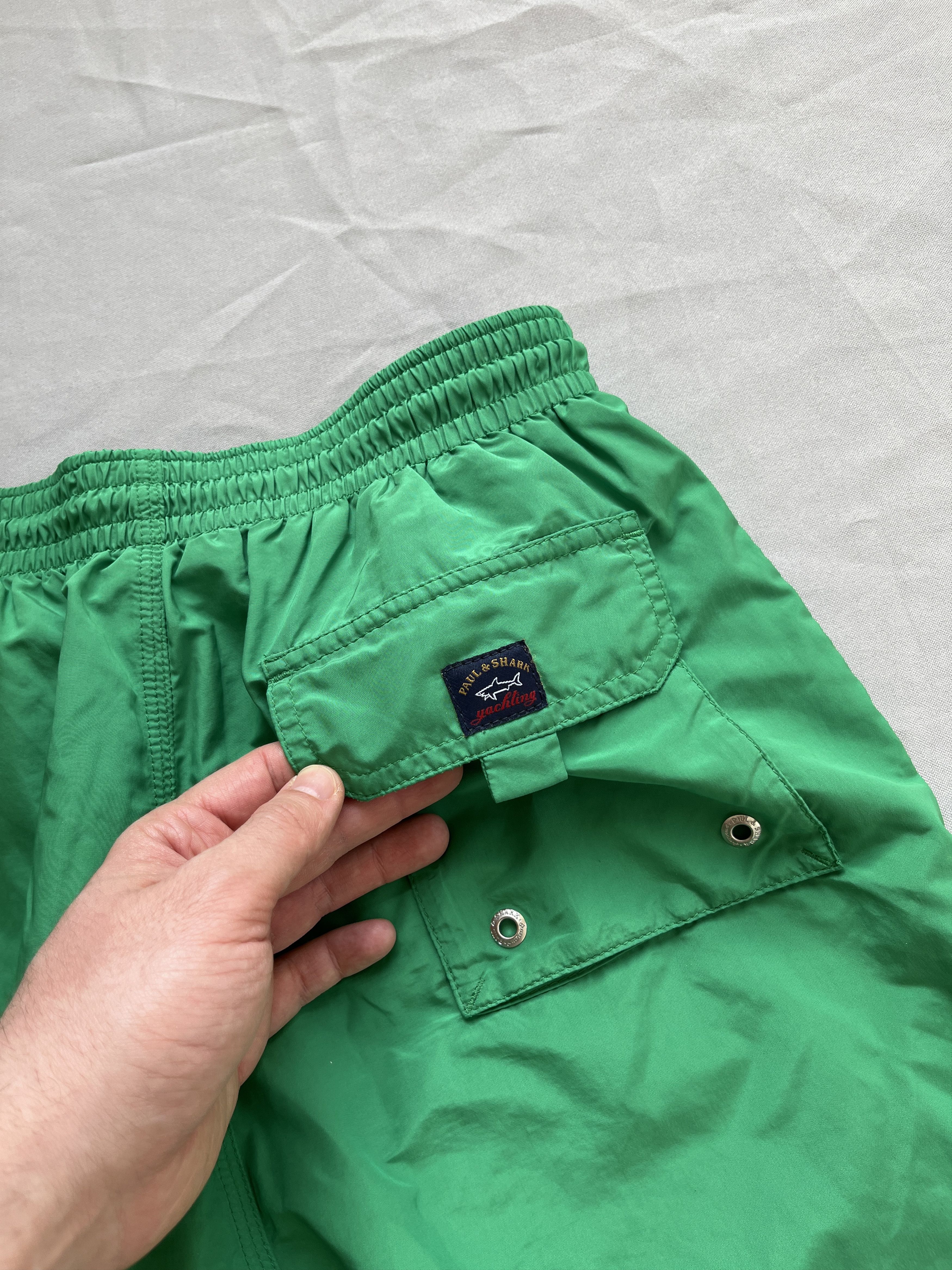 Paul & Shark Paul & Shark Green Shimmer Light Summer Shorts Size US 30 / EU 46 - 9 Thumbnail
