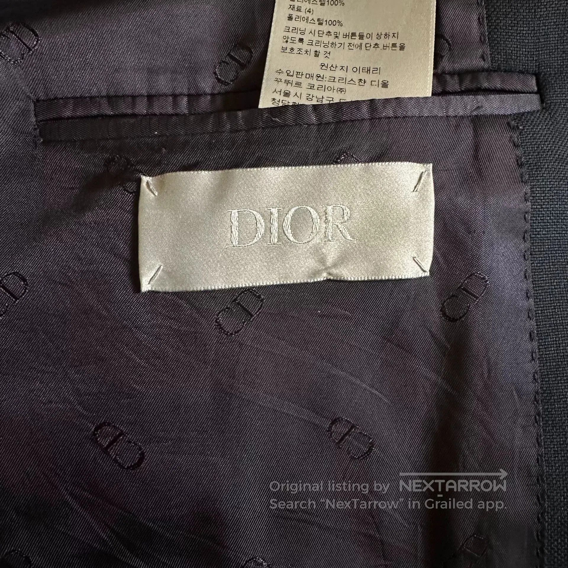 Dior Dior Navy Blue Patchwork Short Blazer. Size US M / EU 48-50 / 2 - 5 Thumbnail