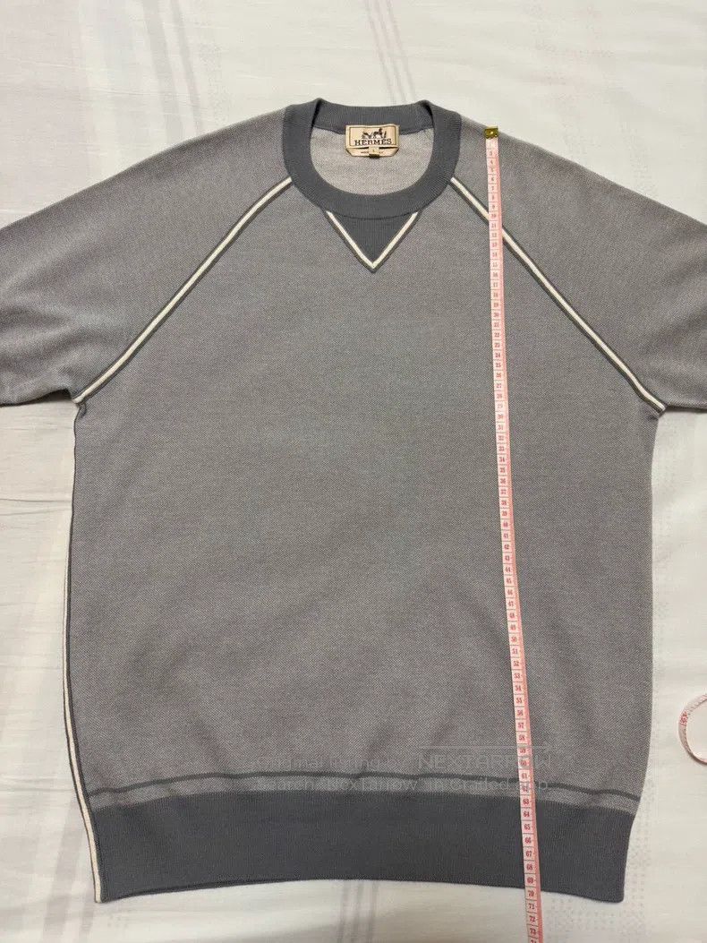 Hermes Hermes Cashmere short-sleeve raglan sleeve 60% Cashmere+40 Size US L / EU 52-54 / 3 - 4 Thumbnail