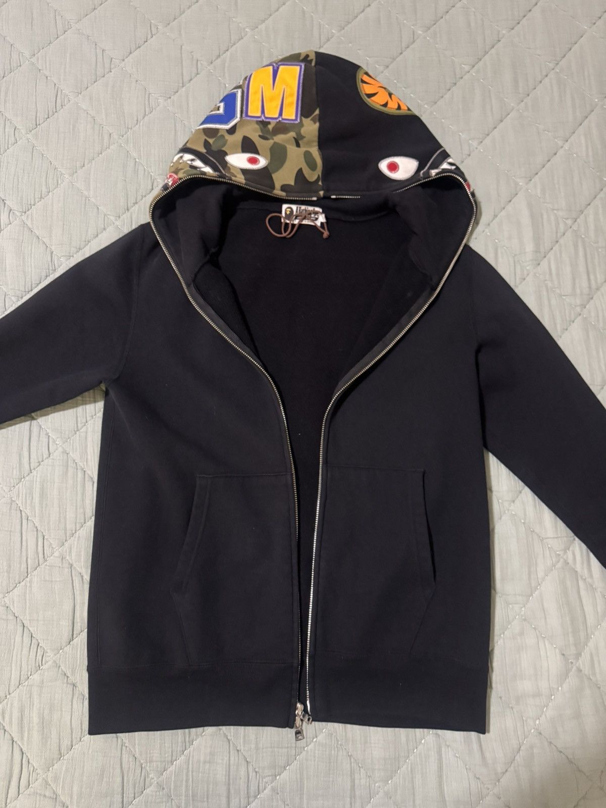 Bape BAPE Applique Shark Full Zip Hoodie Size US M / EU 48-50 / 2 - 1 Thumbnail