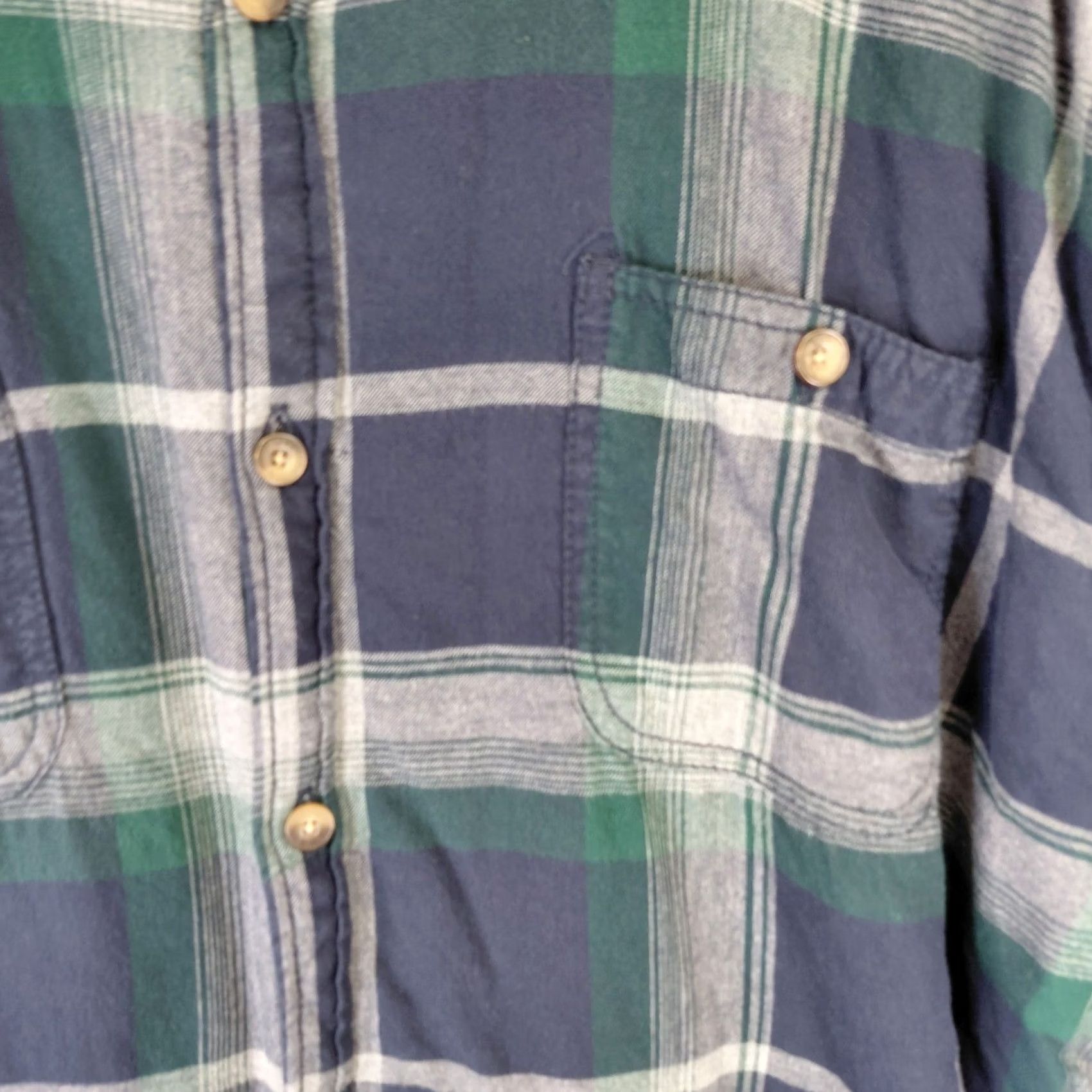 Aeropostale Aeropostale Mens 2XL Plaid Flannel Shirt Sherpa Lined Navy Blue Green Button Up Size US XXL / EU 58 / 5 - 2 Thumbnail