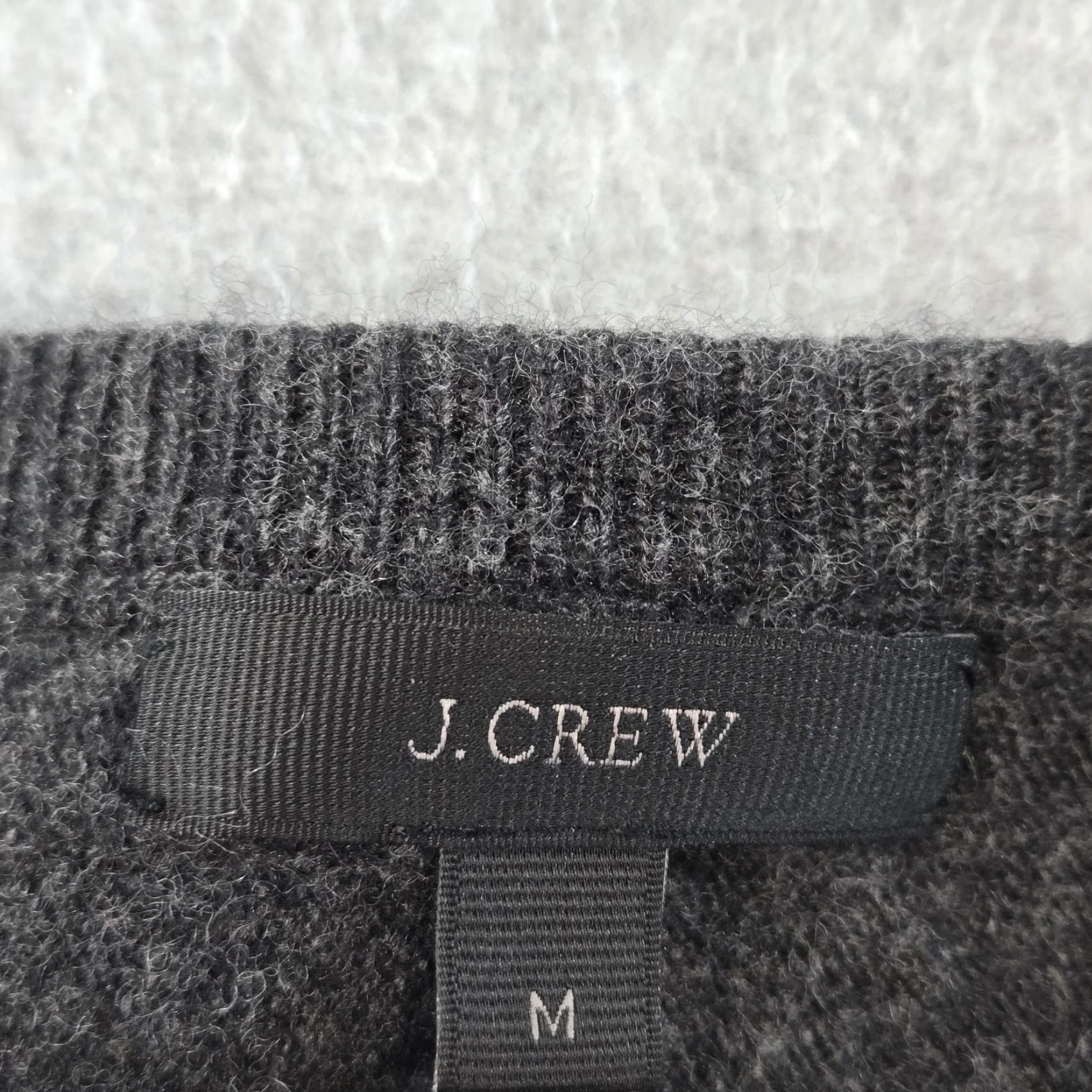 J.Crew VINTAGE J.CREW Sweater Pullover Womens M Gray Wool Crew Neck Fringe Raglan Heavyweight Size M / US 6-8 / IT 42-44 - 6 Thumbnail