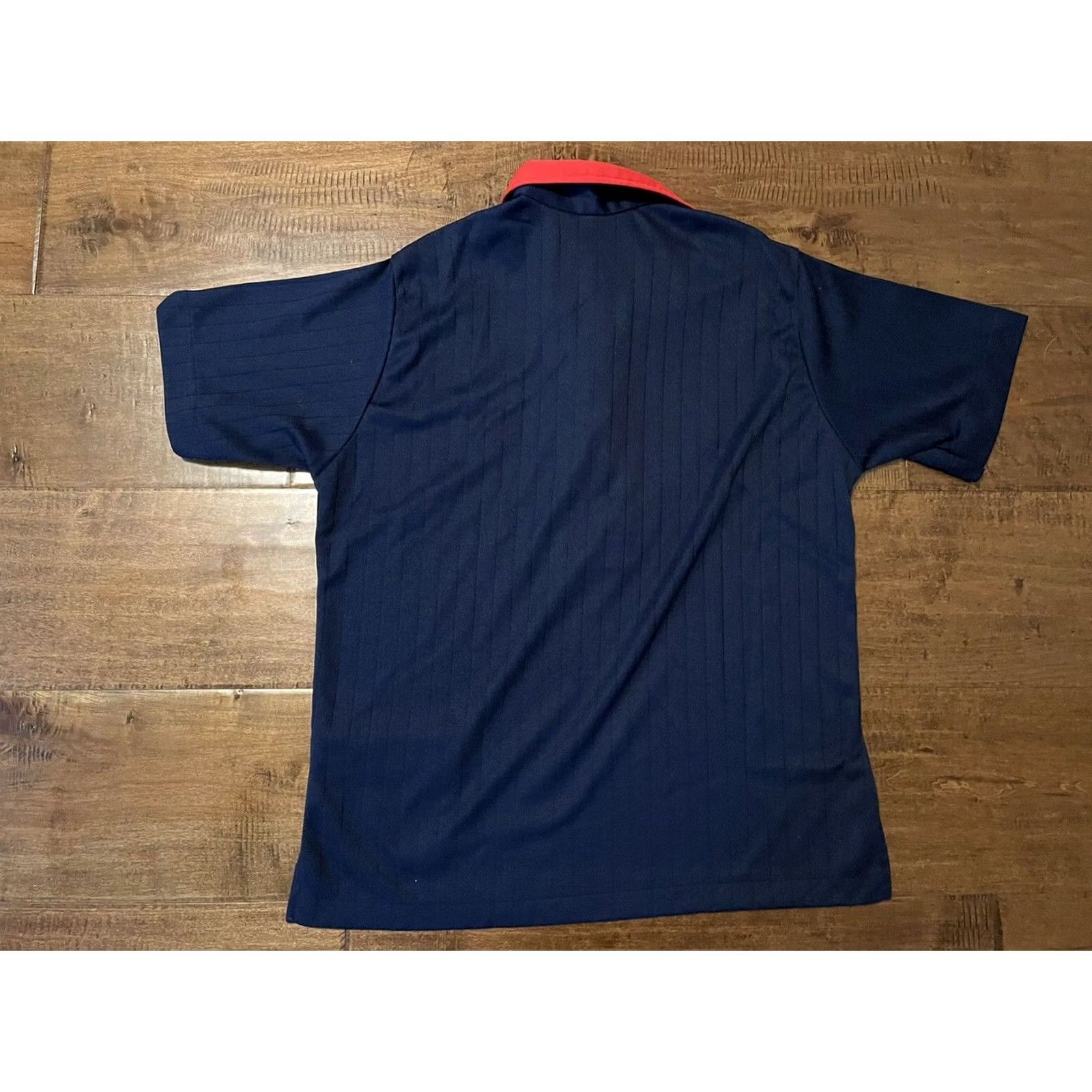 Vintage VINTAGE Hilton Bowling Community Lanes Polo Shirt Navy Blue Red S/S 42 - 70s Bowling Shirt Mens Size US XL / EU 56 / 4 - 3 Thumbnail