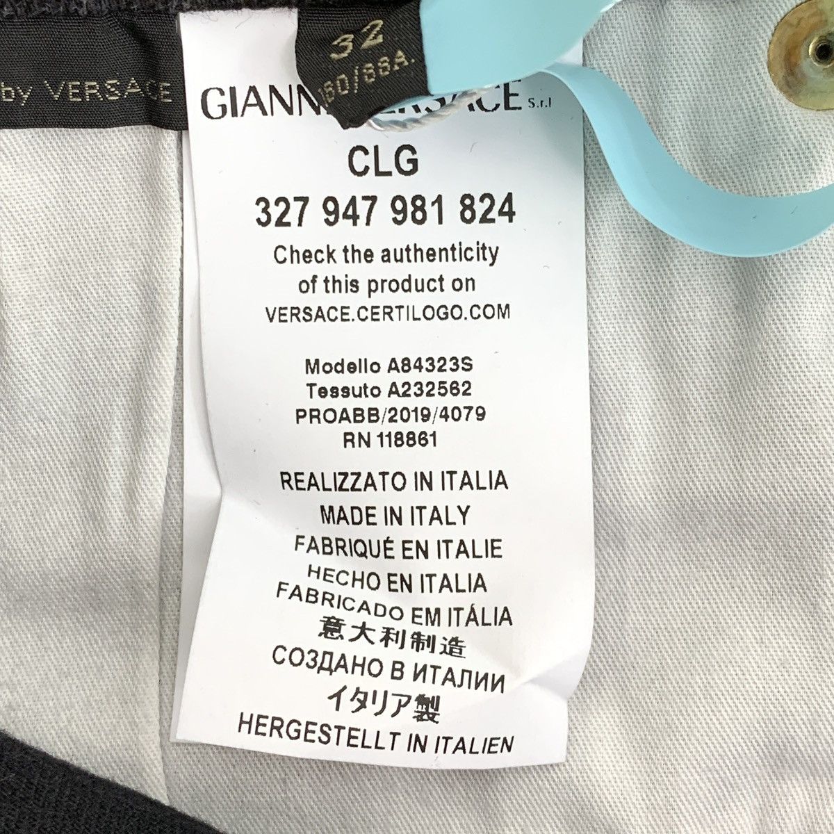 Versace Versace Black Logo Cut Line Cotton Casual Trousers K26WX Size US 32 / EU 48 - 8 Thumbnail