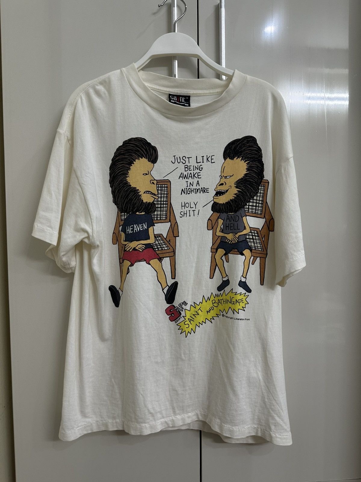 BAPE GALLERY saint michael 新品未使用 XL Saint Michael X Bape - Graphic Print T-Shirt Size: XL | eBay