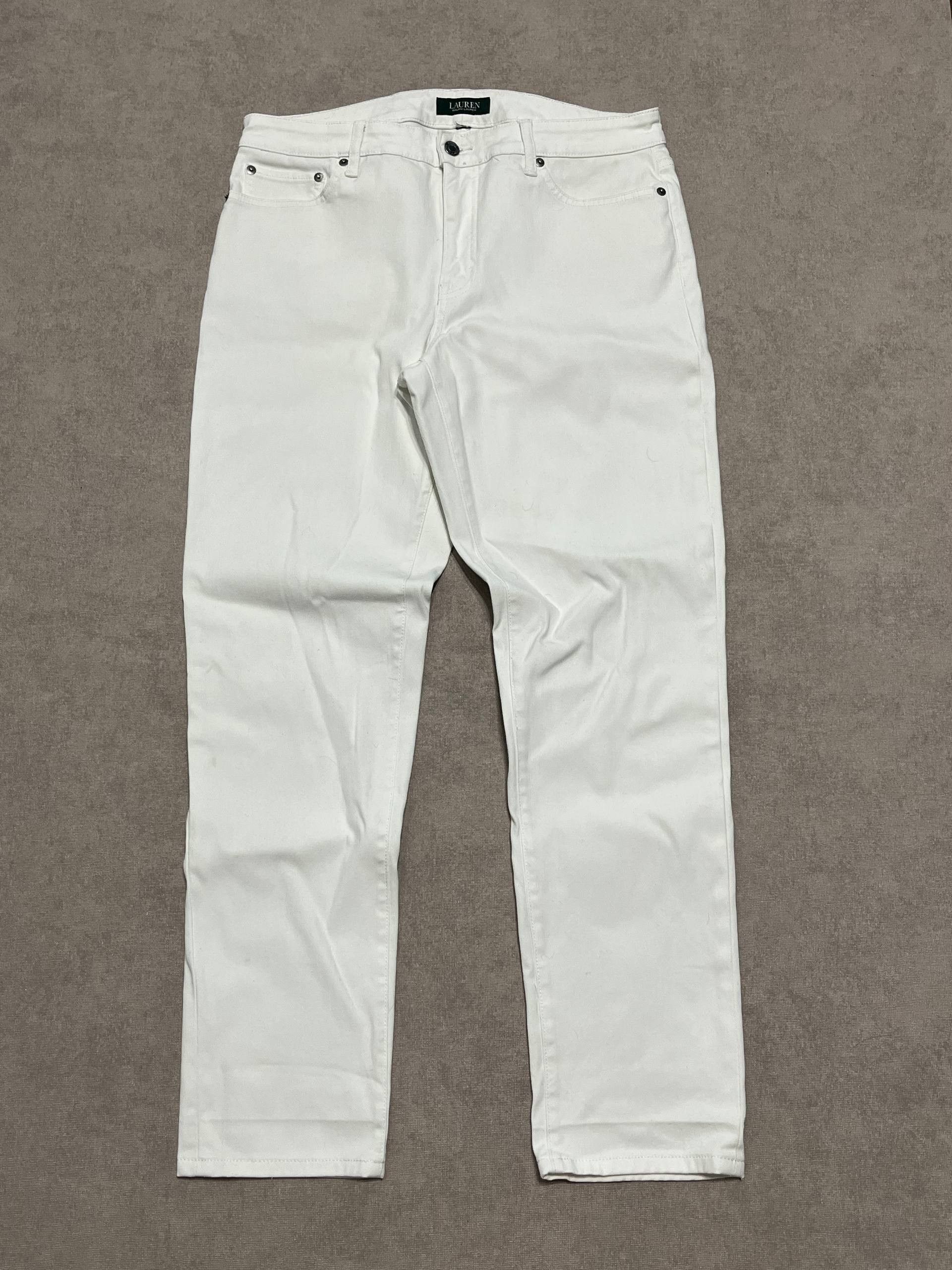 Polo Ralph Lauren Ralph Lauren White Rare Slim Fit Jeans LRL Polo Womens Size 34" / US 12 / IT 48 - 1 Thumbnail