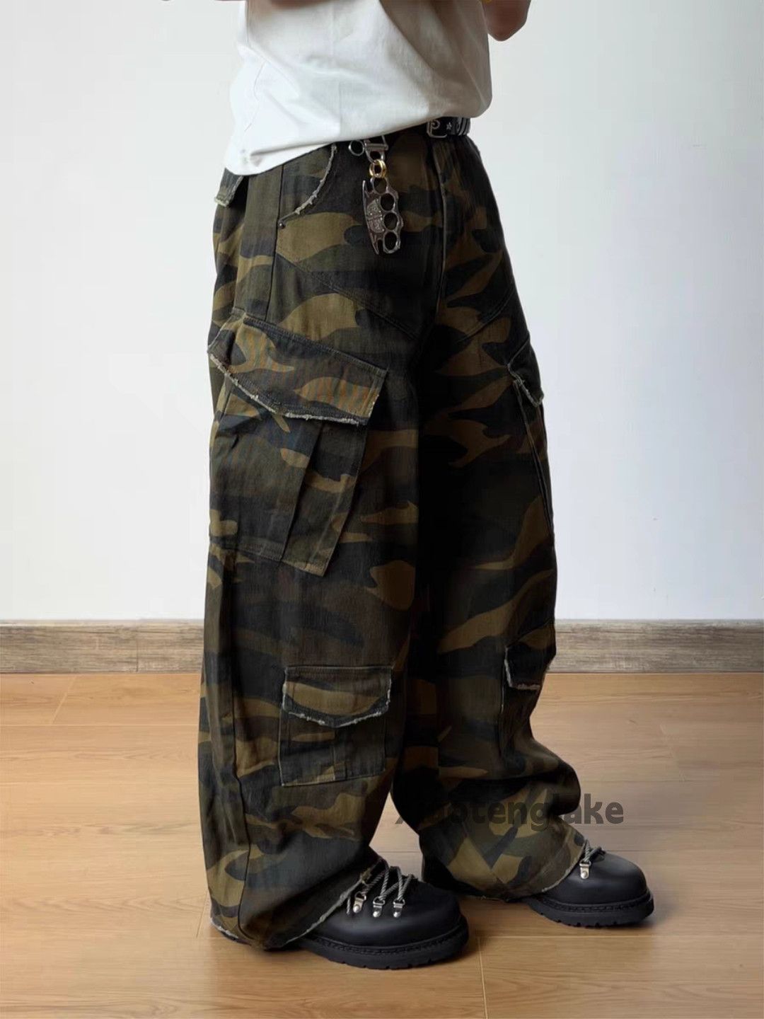 Vintage Utility military loose baggy camo hiphop cargo pants Size US 32 / EU 48 - 3 Thumbnail