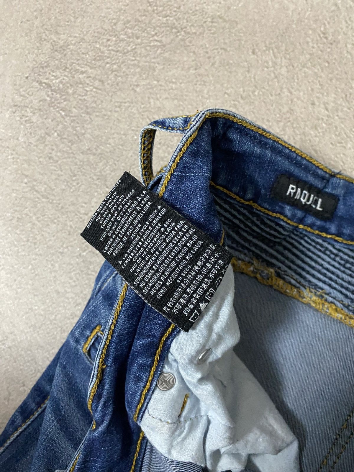 Affliction × Japanese Brand Affliction balmain bike style jeans pants y2k Size 29" - 10 Thumbnail