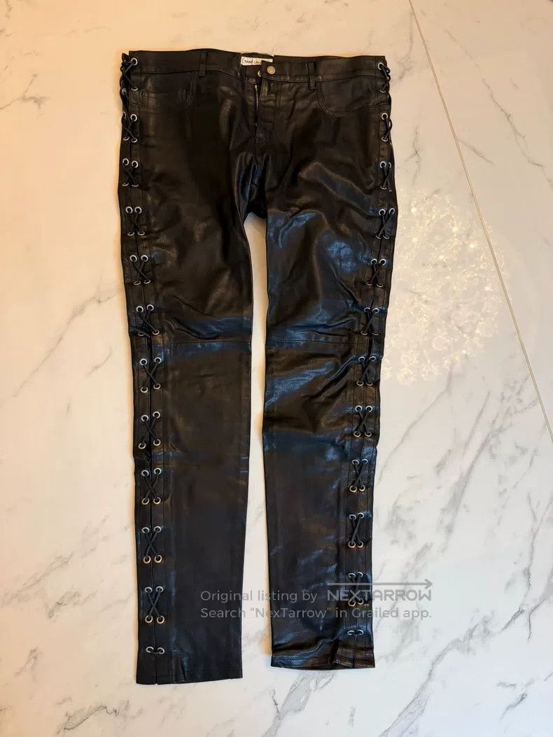 Saint Laurent Paris Saint Laurent Paris Real leather pants Size US 34 / EU 50 - 1 Thumbnail