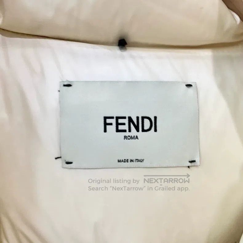Fendi Fendi Double F Embossed Logo Cream White Down Jacket Size S / US 4 / IT 40 - 7 Thumbnail