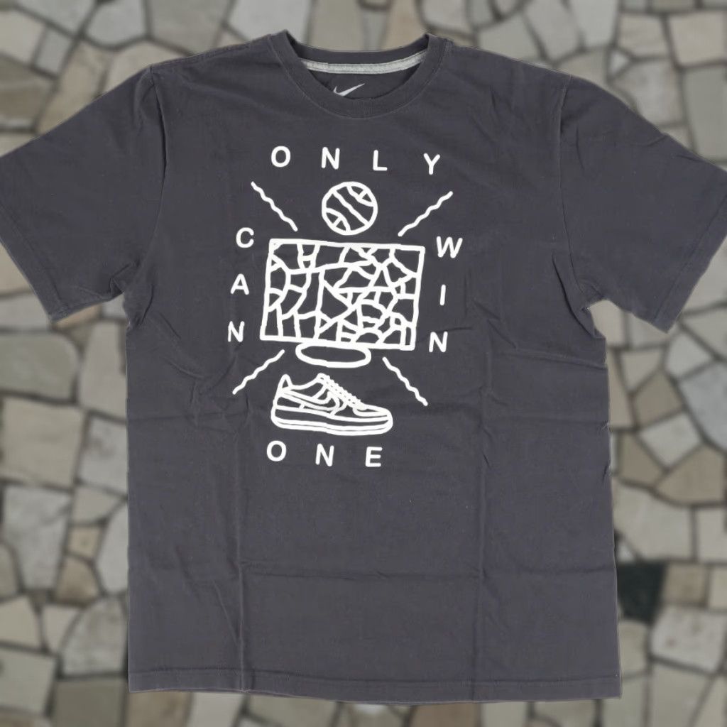 Nike Nike Only One Can Win Solid T-Shirt Gray Men's L Size US L / EU 52-54 / 3 - 1 Thumbnail