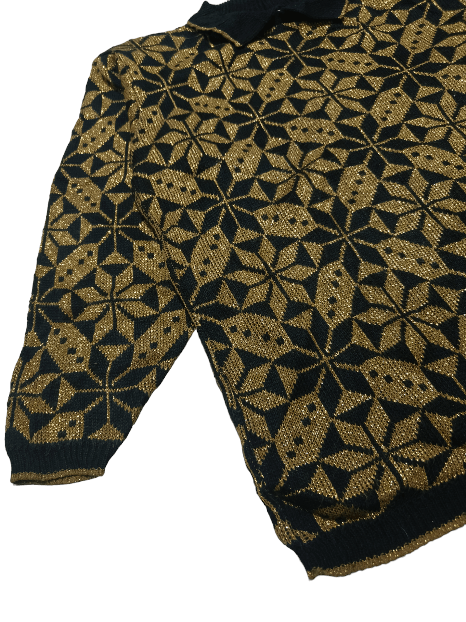 Other Vintage 70s ALFRED DUNNER Knit Bling Sparkle Lurex Sweater Size M / US 6-8 / IT 42-44 - 5 Thumbnail