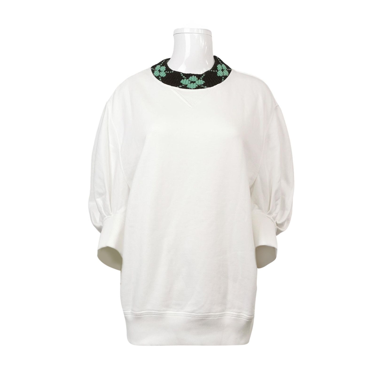 Prada Prada Contrast Collar Sweatshirt XS Size XS / US 0-2 / IT 36-38 - 1 Thumbnail